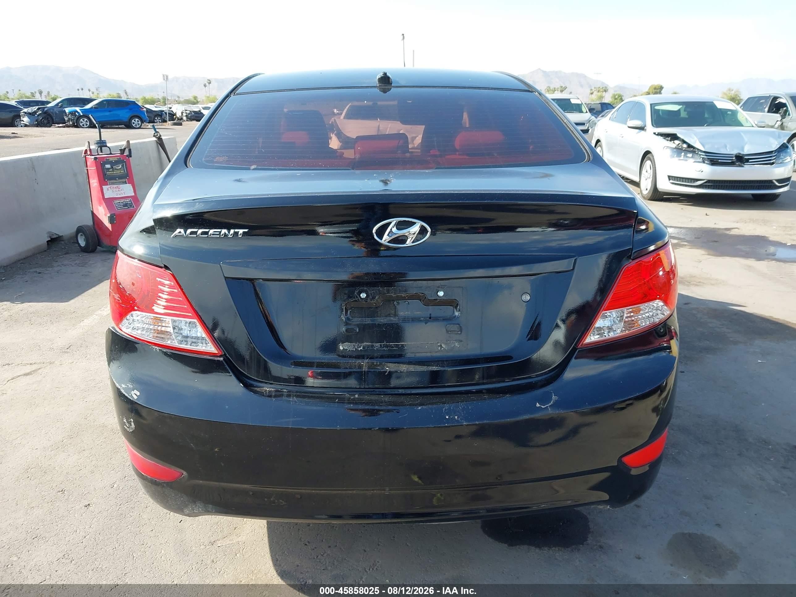2012 Hyundai Accent Gls Black vin: KMHCU4AE1CU043015