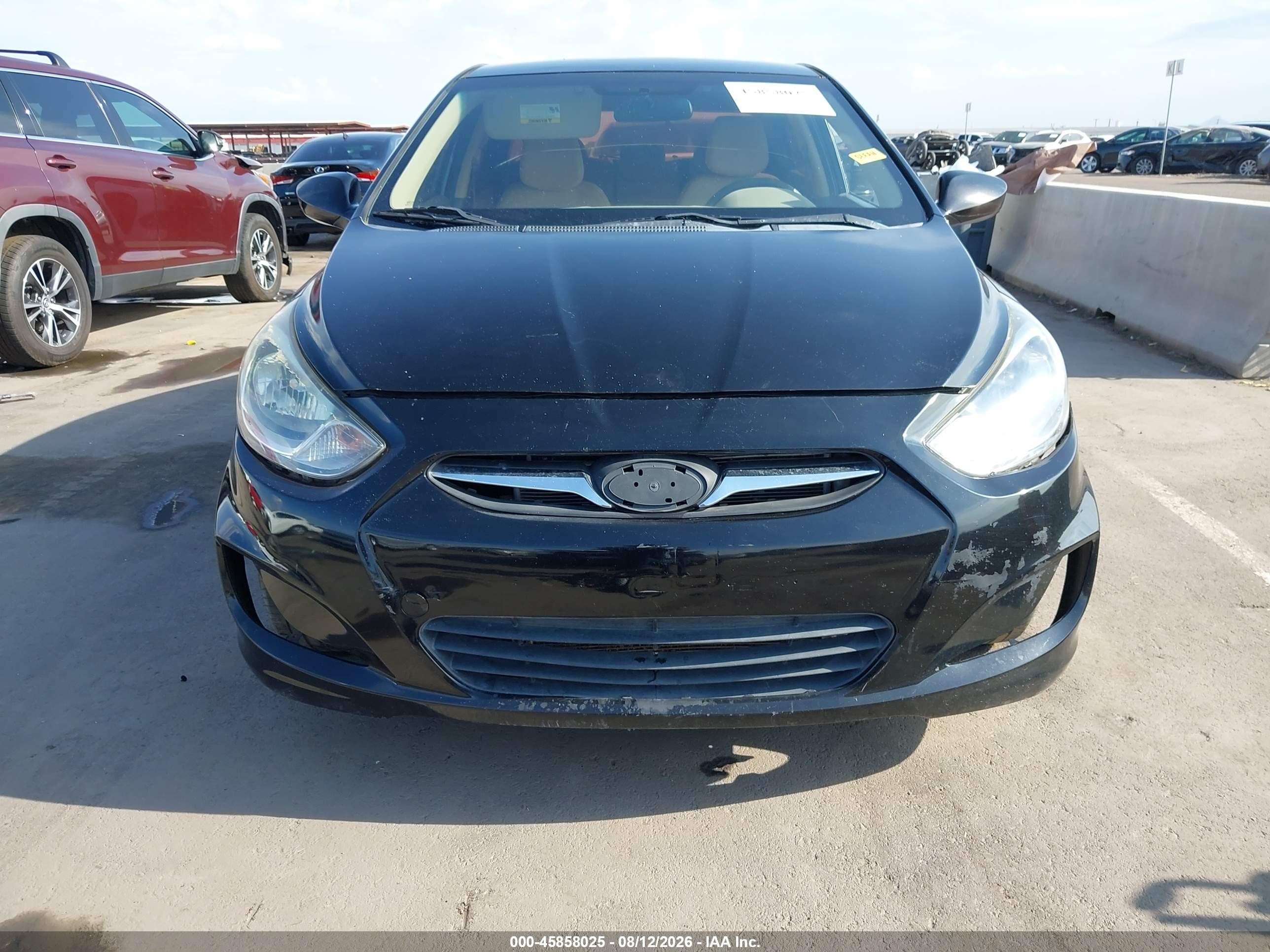 2012 Hyundai Accent Gls Black vin: KMHCU4AE1CU043015