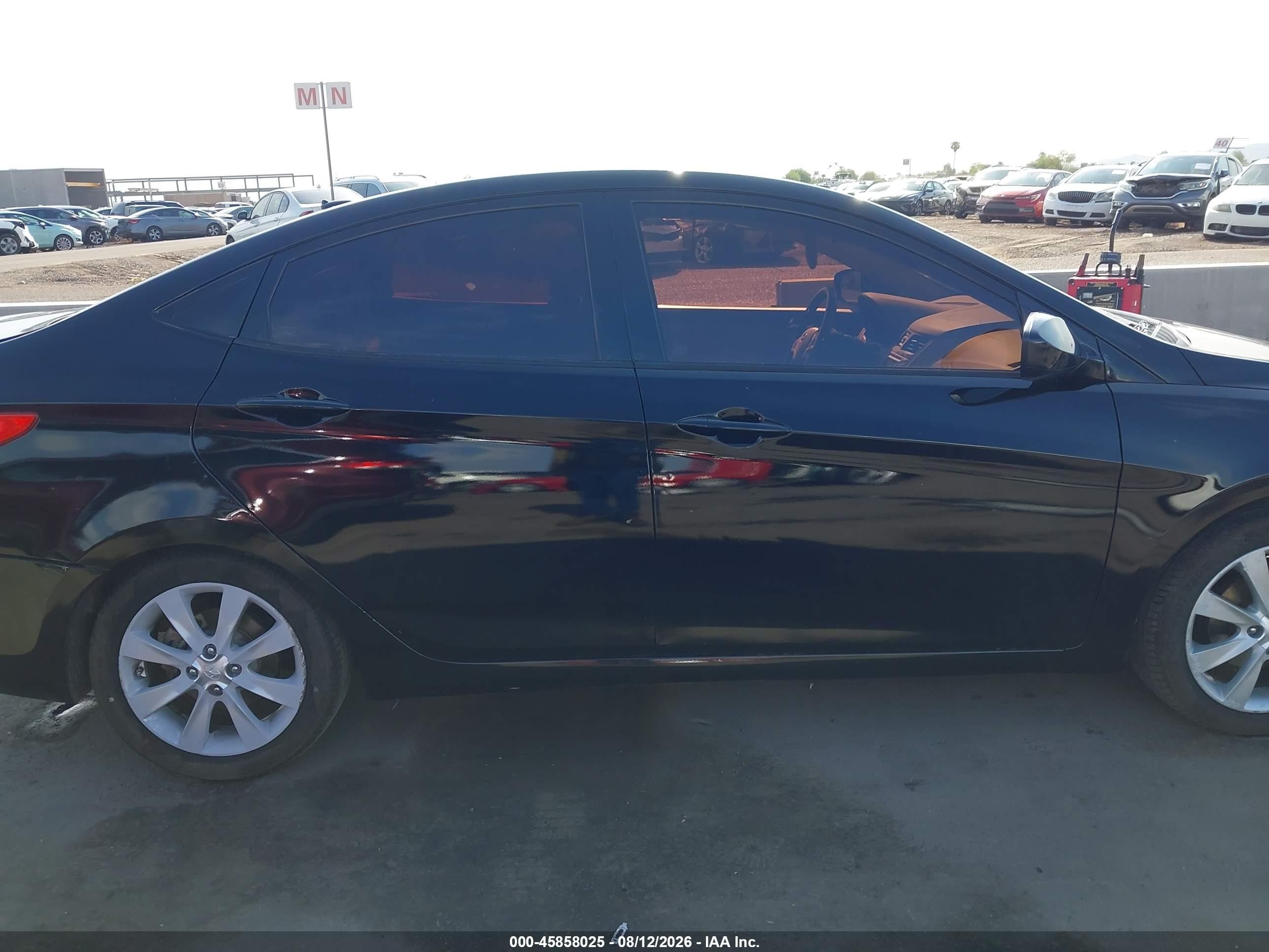 2012 Hyundai Accent Gls Black vin: KMHCU4AE1CU043015