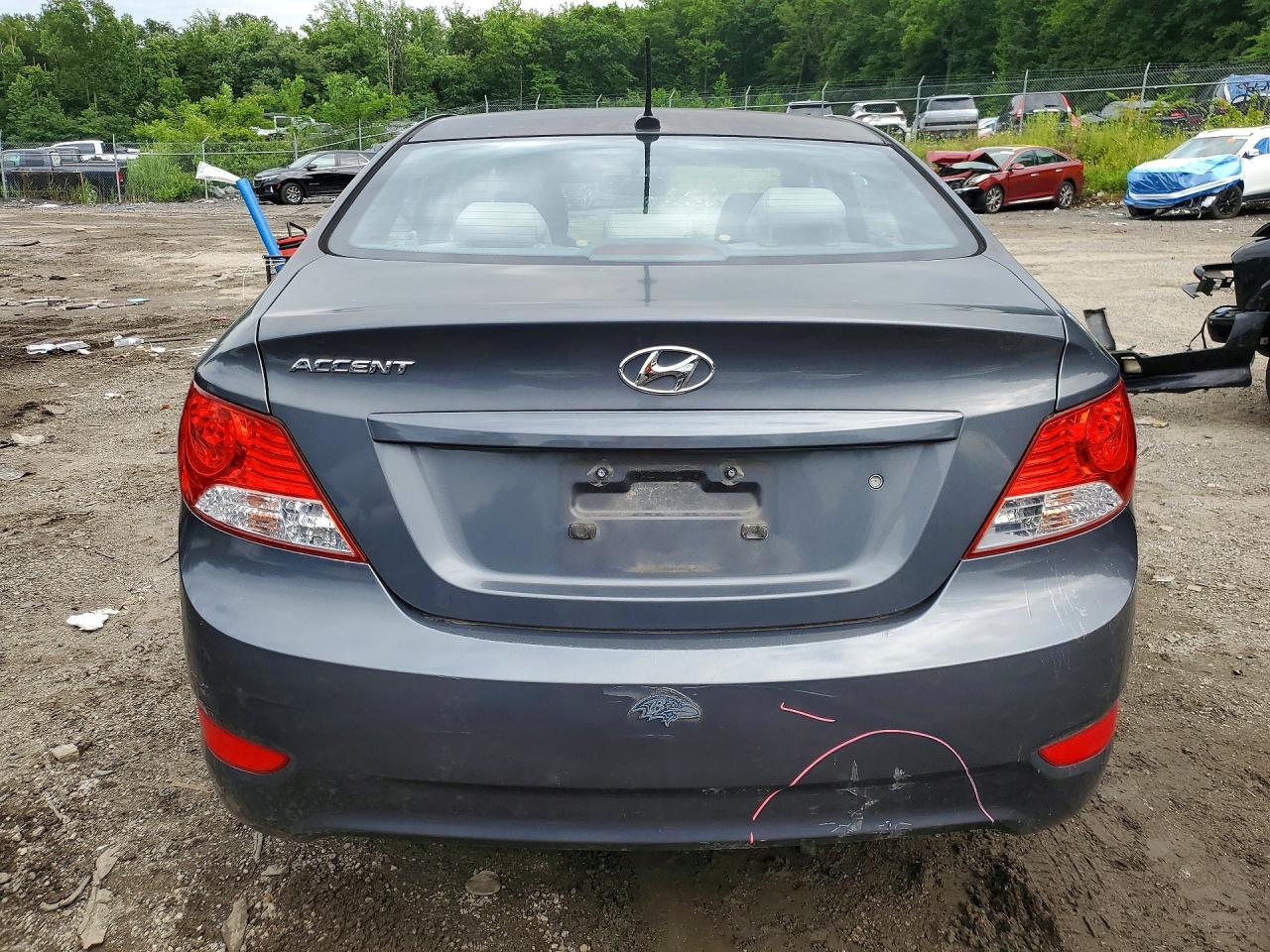 2012 Hyundai Accent Gls Gray vin: KMHCU4AE1CU043211