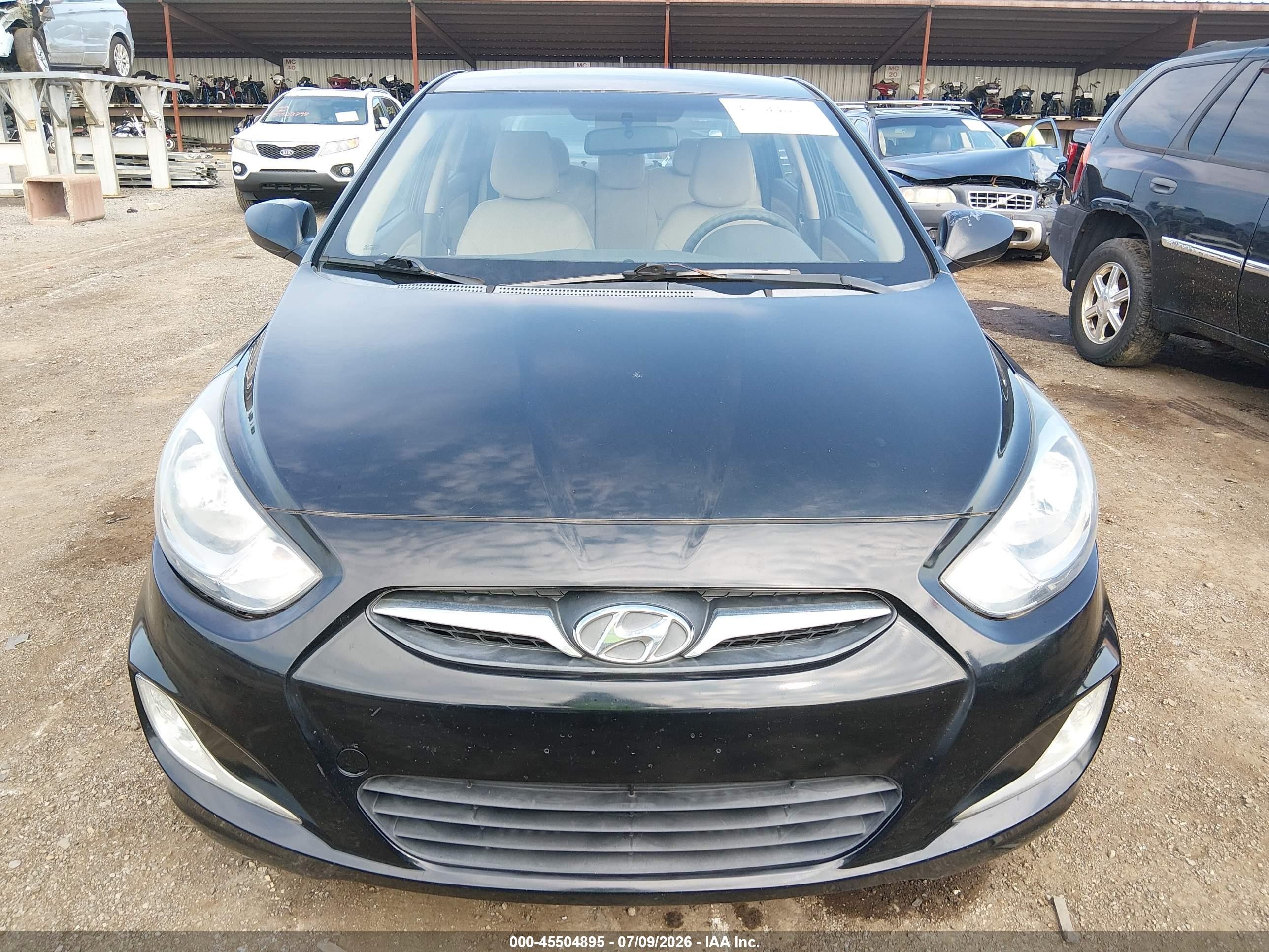 2012 Hyundai Accent Gls Черный vin: KMHCU4AE1CU213258