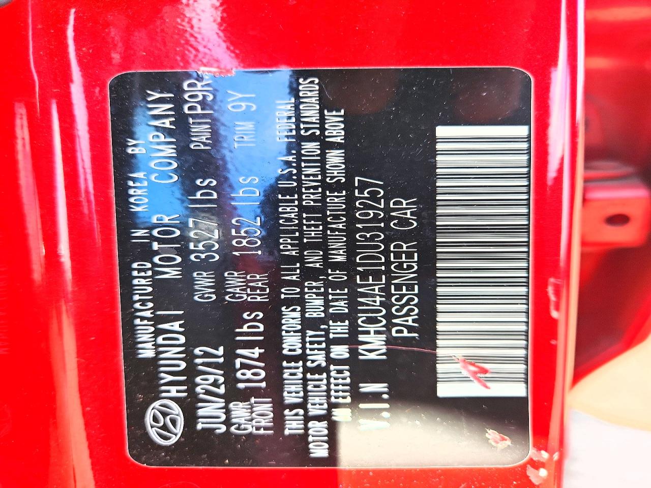 2013 Hyundai Accent Gls Red vin: KMHCU4AE1DU319257