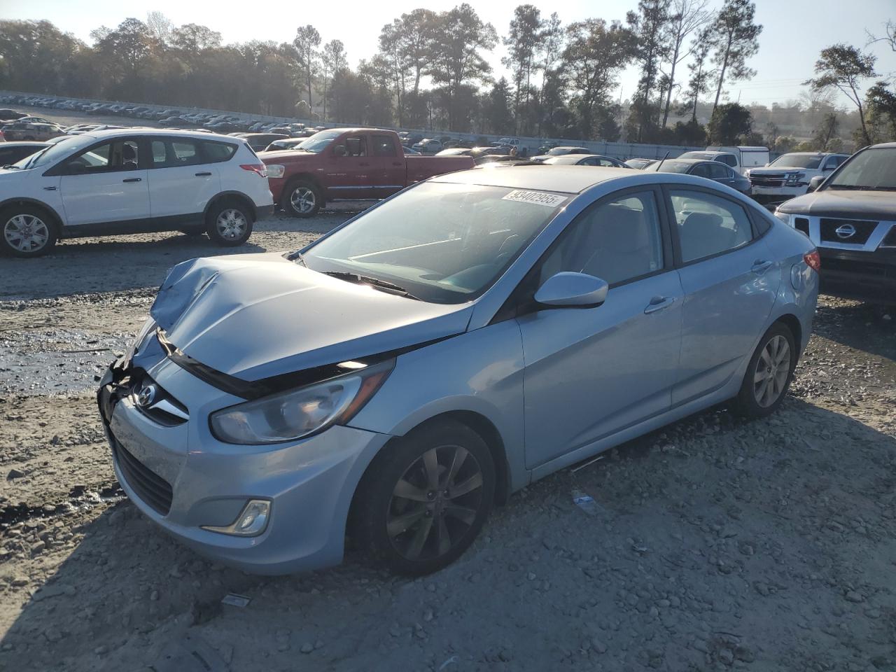 2013 Hyundai Accent Gls Teal vin: KMHCU4AE1DU320313