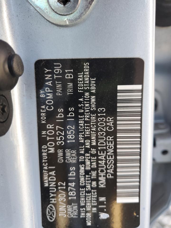 2013 Hyundai Accent Gls Teal vin: KMHCU4AE1DU320313