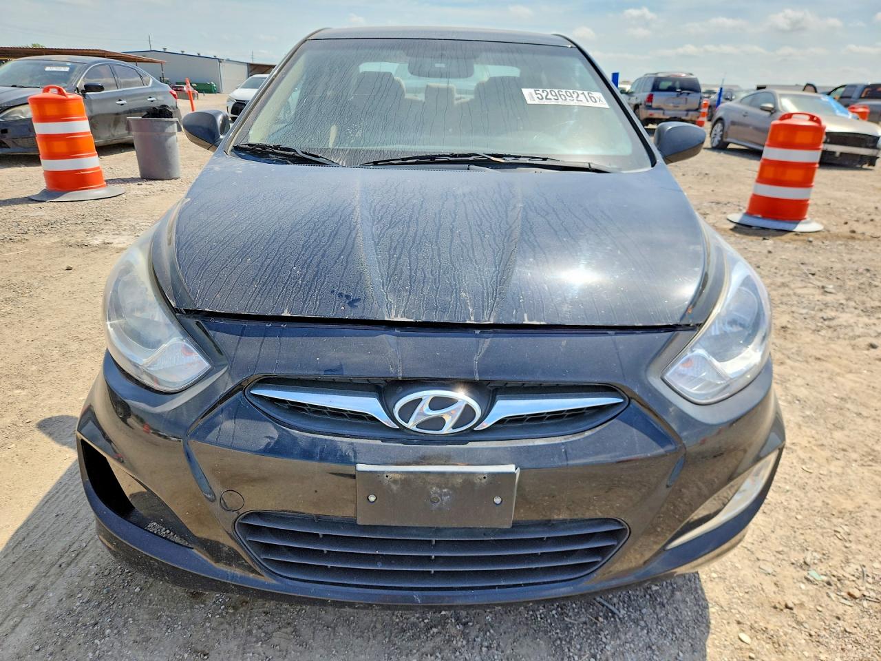 2013 Hyundai Accent Gls Black vin: KMHCU4AE1DU441830