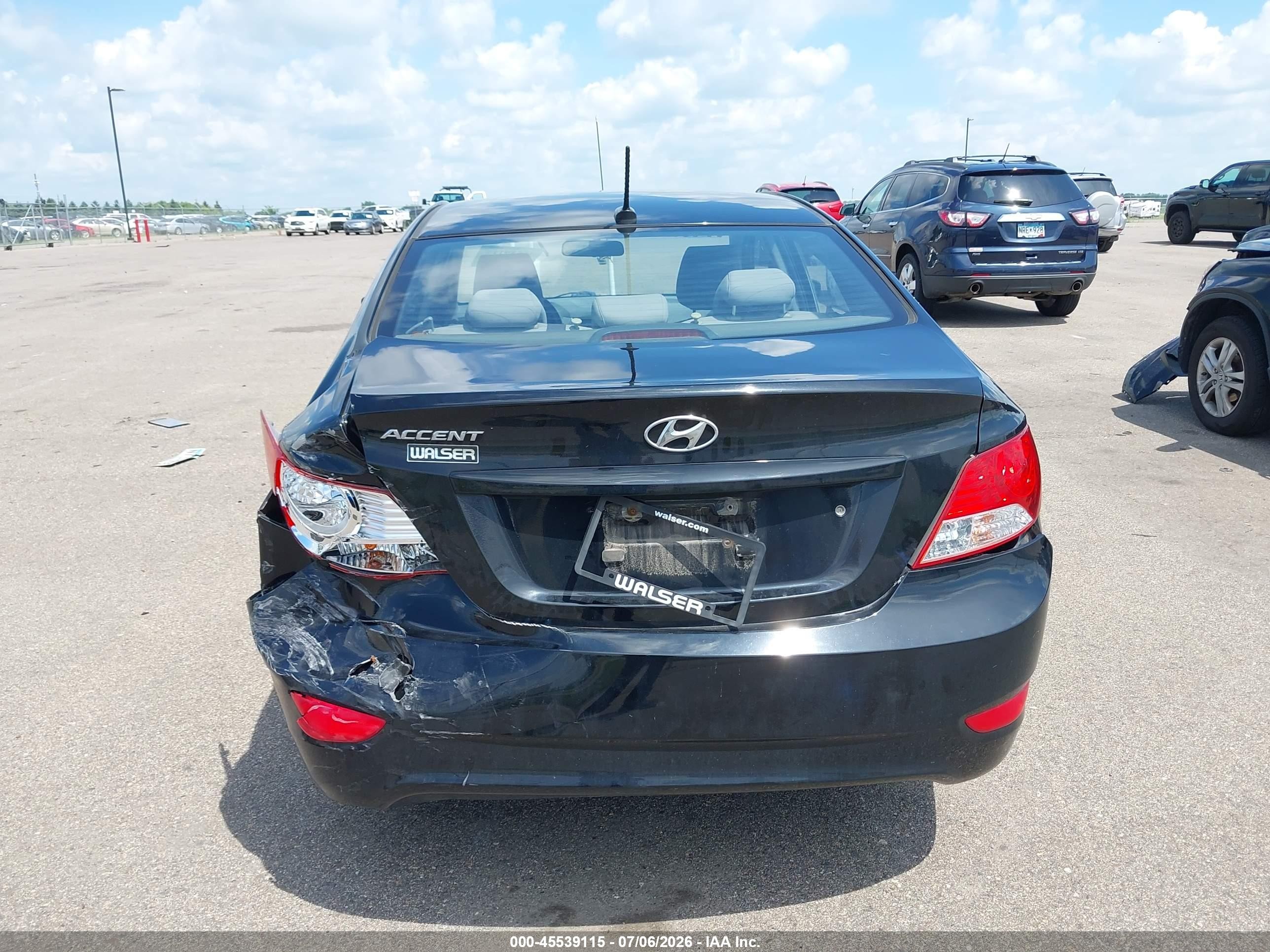 2014 Hyundai Accent Gls Black vin: KMHCU4AE1EU603182
