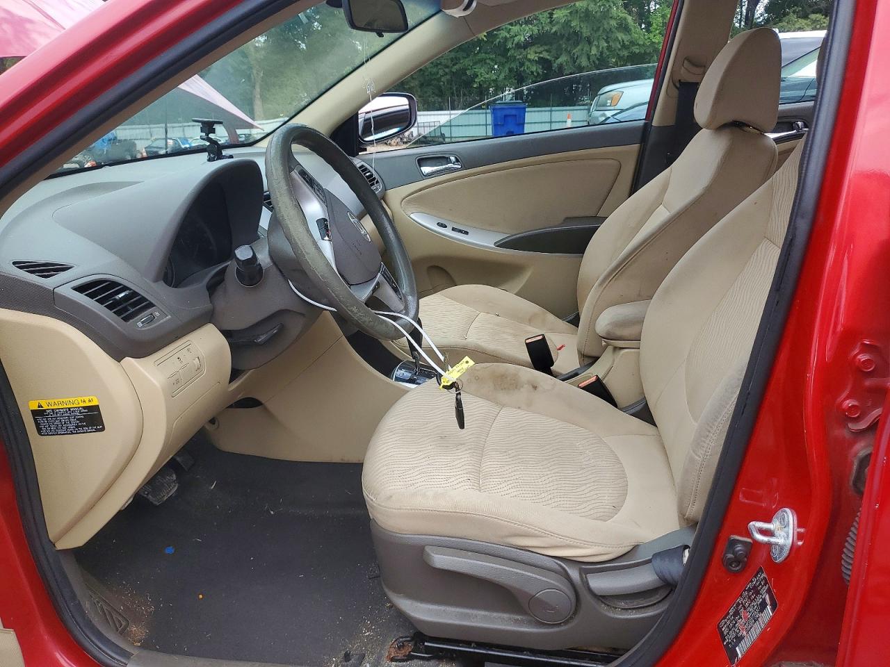 2014 Hyundai Accent Gls Red vin: KMHCU4AE1EU739327