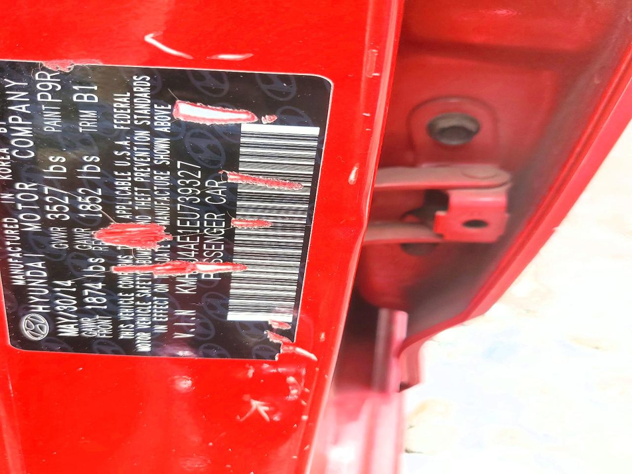 2014 Hyundai Accent Gls Red vin: KMHCU4AE1EU739327