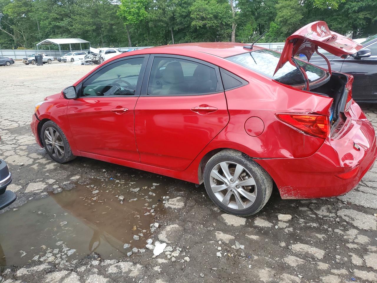 2014 Hyundai Accent Gls Red vin: KMHCU4AE1EU739327