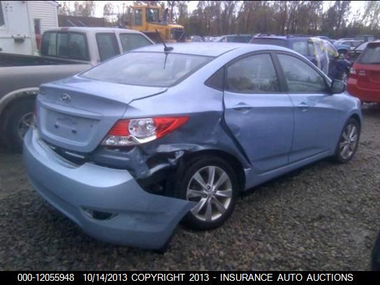 2012 Hyundai Accent Gls 4-door vin: KMHCU4AE2CU072278