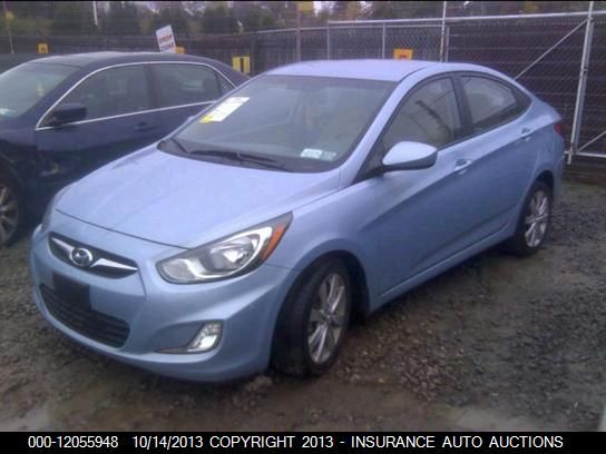 2012 Hyundai Accent Gls 4-door vin: KMHCU4AE2CU072278