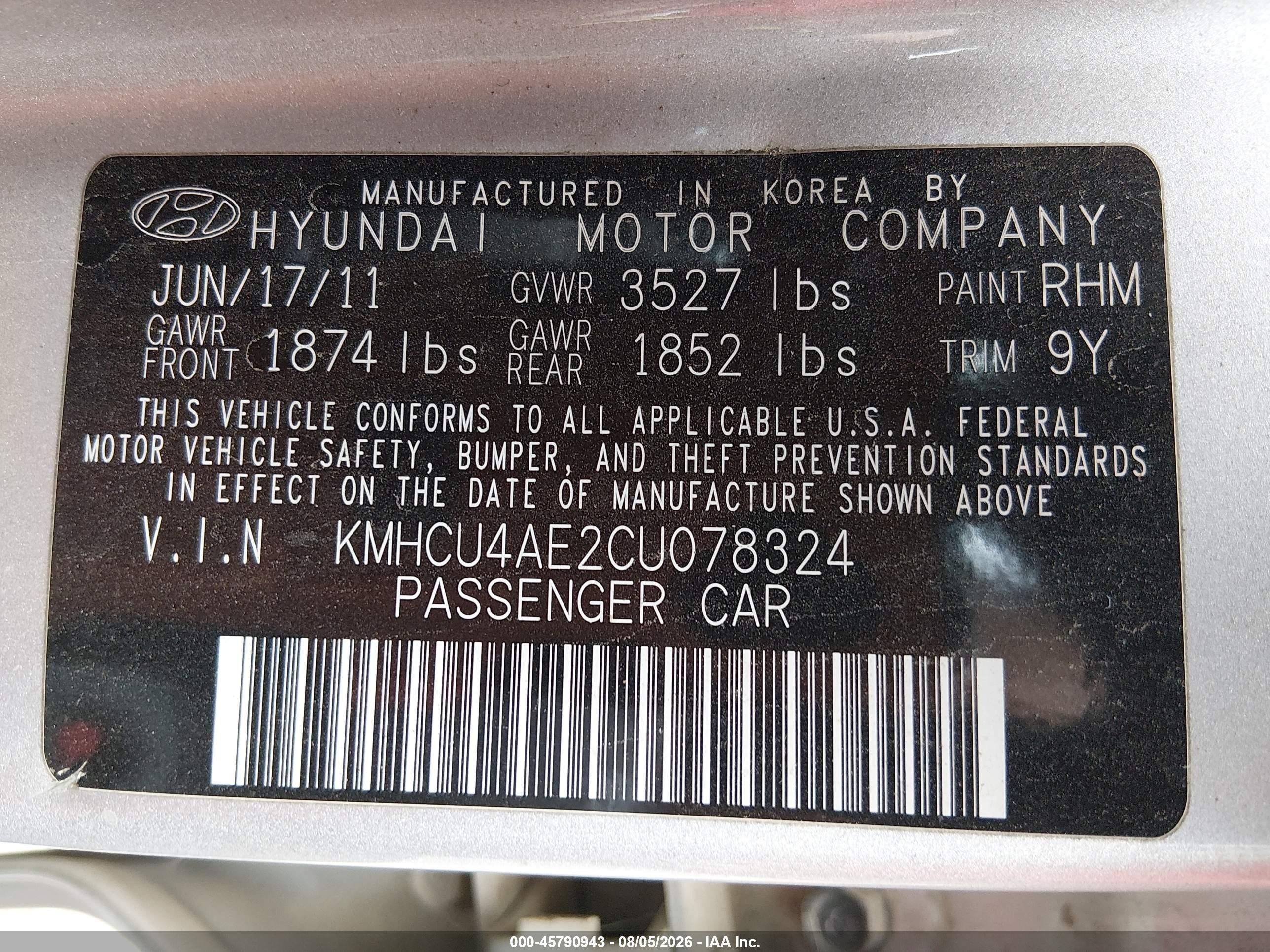 2012 Hyundai Accent Gls Silver vin: KMHCU4AE2CU078324