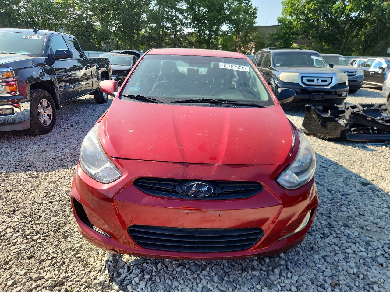2012 Hyundai Accent Gls Red vin: KMHCU4AE2CU241036