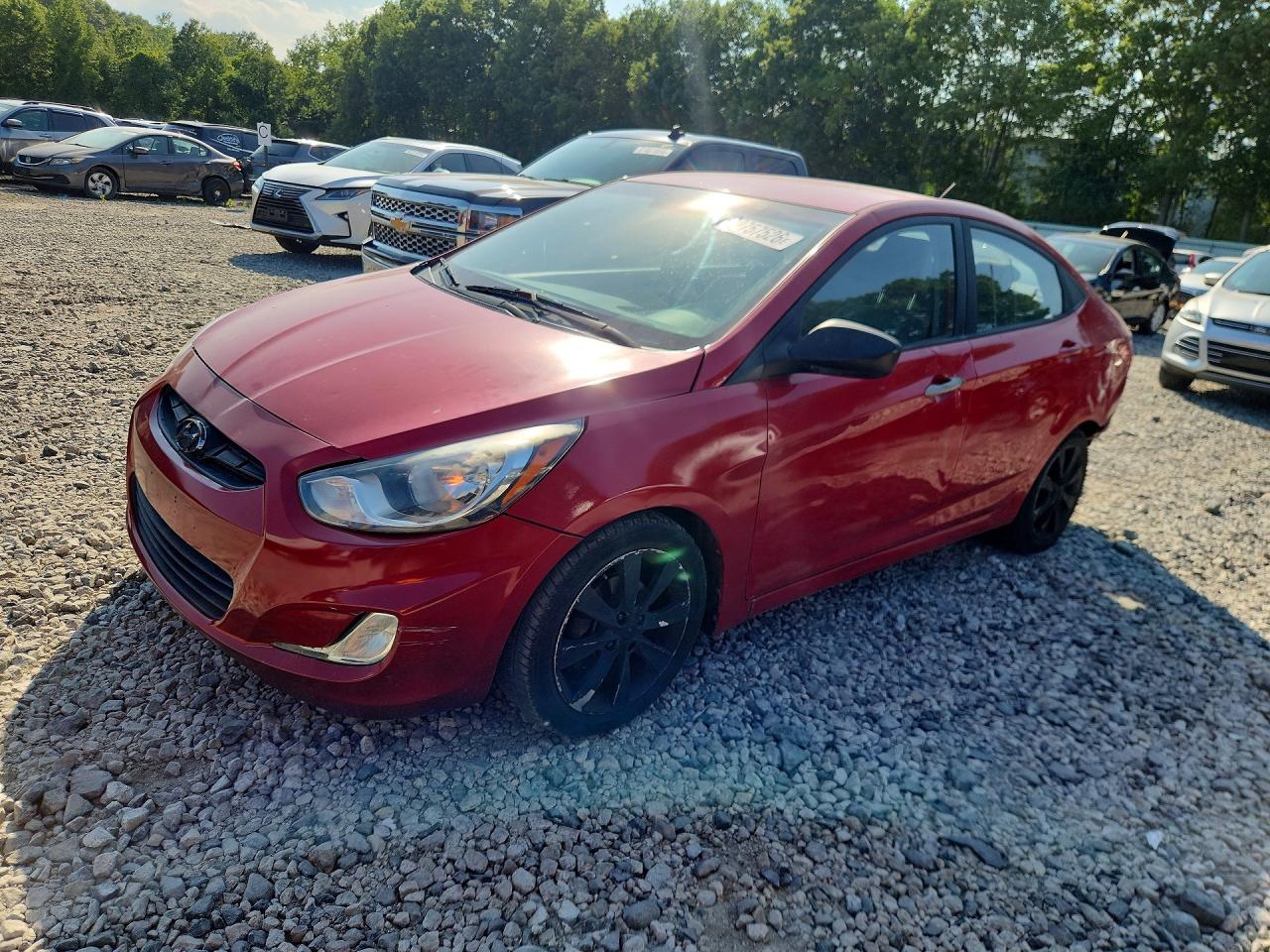2012 Hyundai Accent Gls Red vin: KMHCU4AE2CU241036