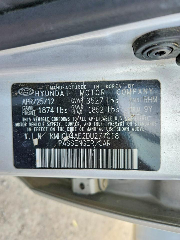 2013 Hyundai Accent Gls Silver vin: KMHCU4AE2DU277018