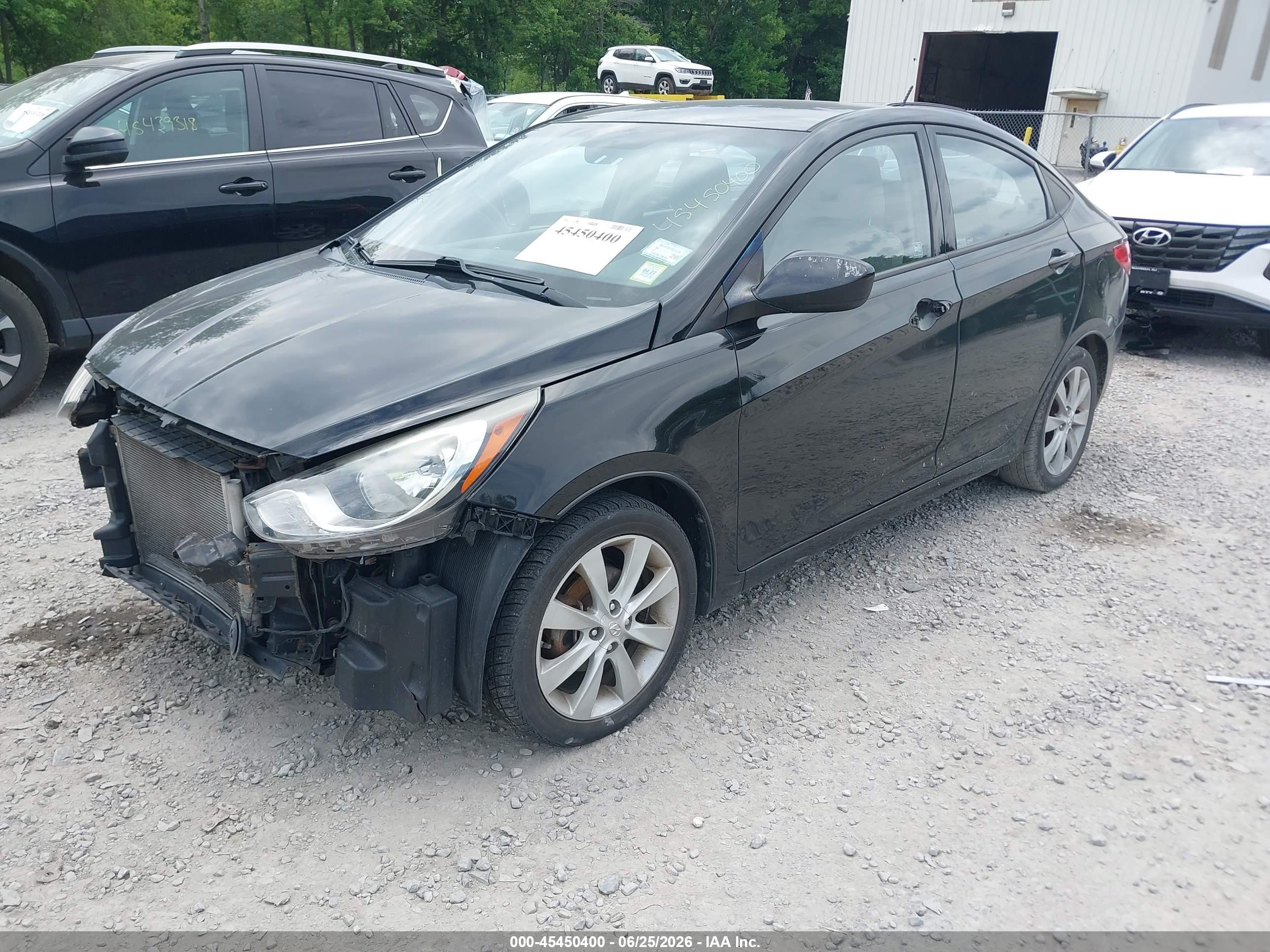 2013 Hyundai Accent Gls Black vin: KMHCU4AE2DU293820