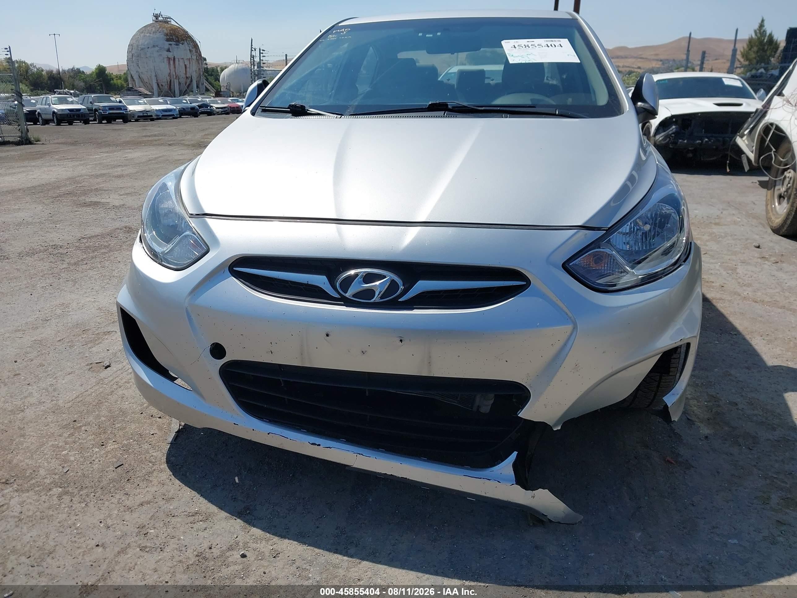 2013 Hyundai Accent Gls Gray vin: KMHCU4AE2DU443425