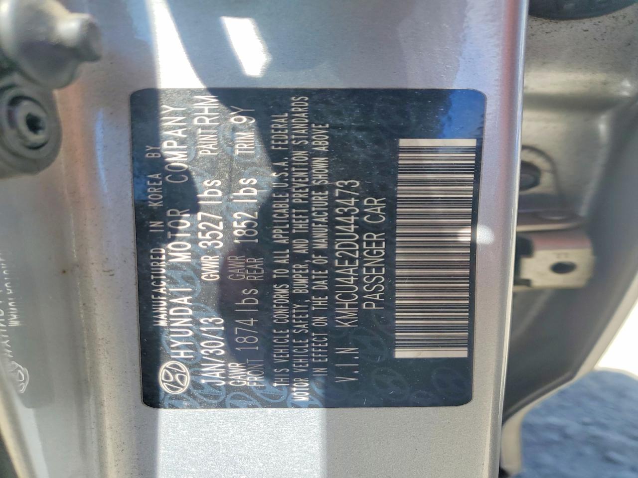 2013 Hyundai Accent Gls Silver vin: KMHCU4AE2DU443473