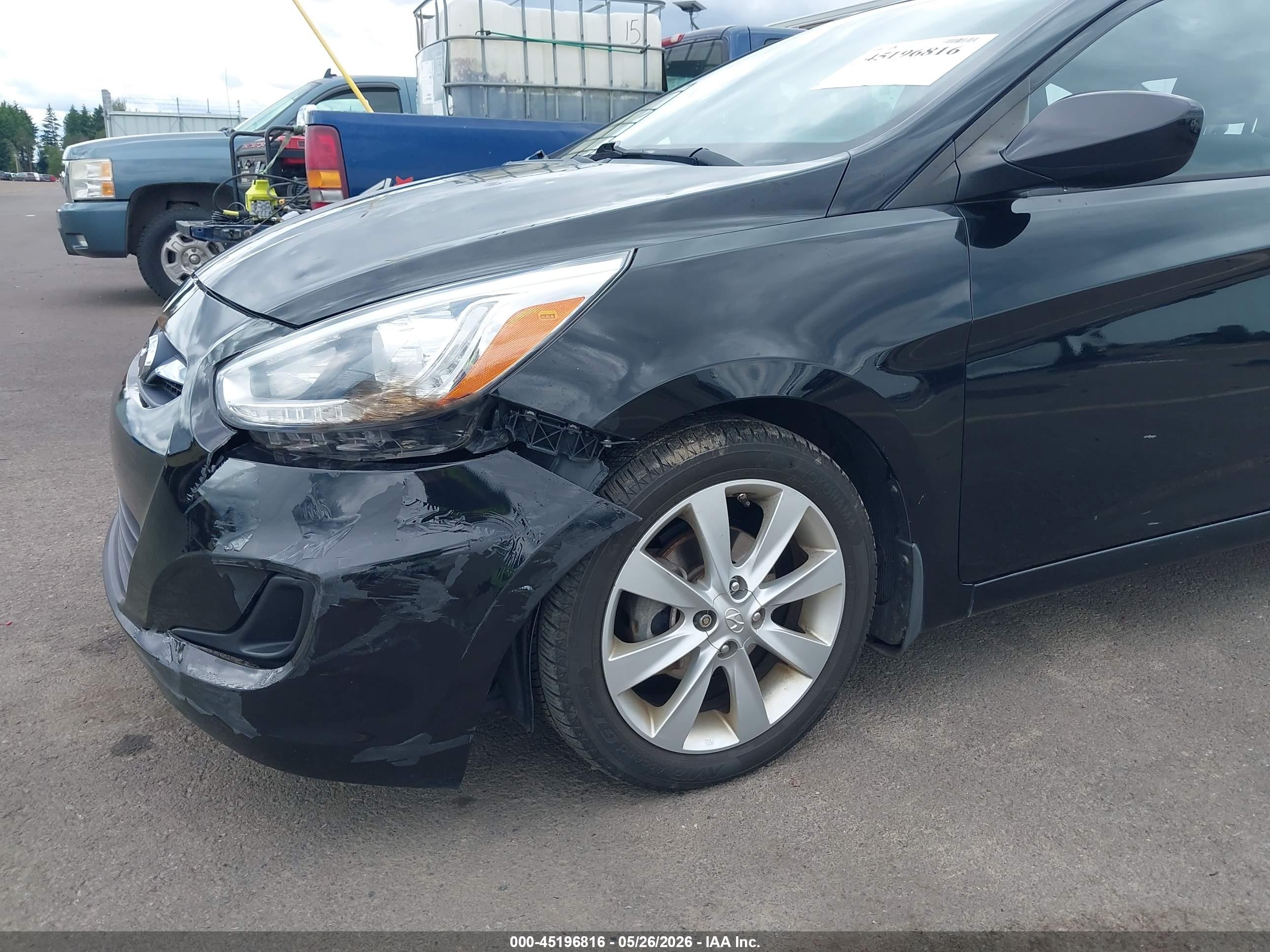 2014 Hyundai Accent Gls Black vin: KMHCU4AE2EU767475