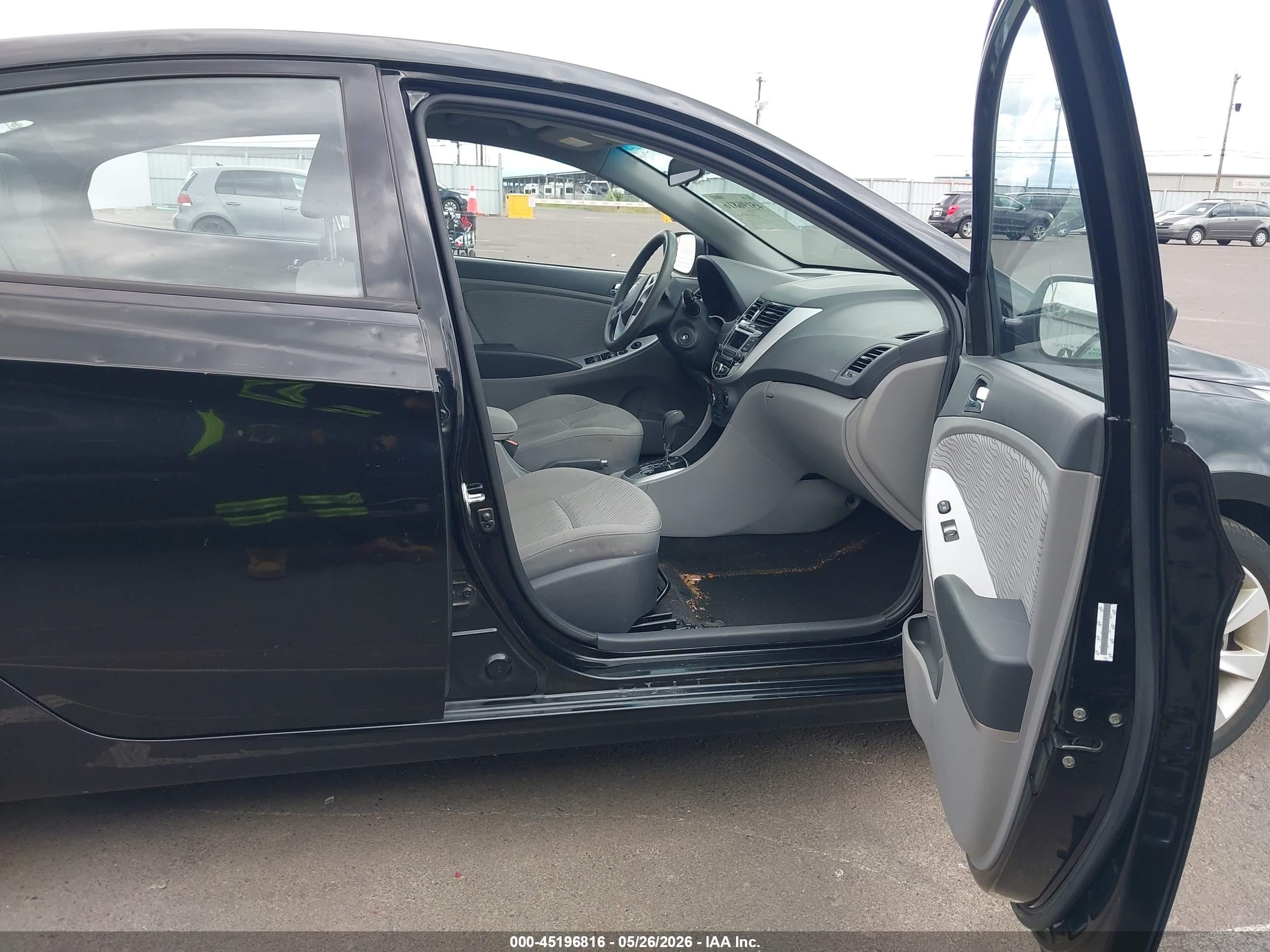 2014 Hyundai Accent Gls Black vin: KMHCU4AE2EU767475