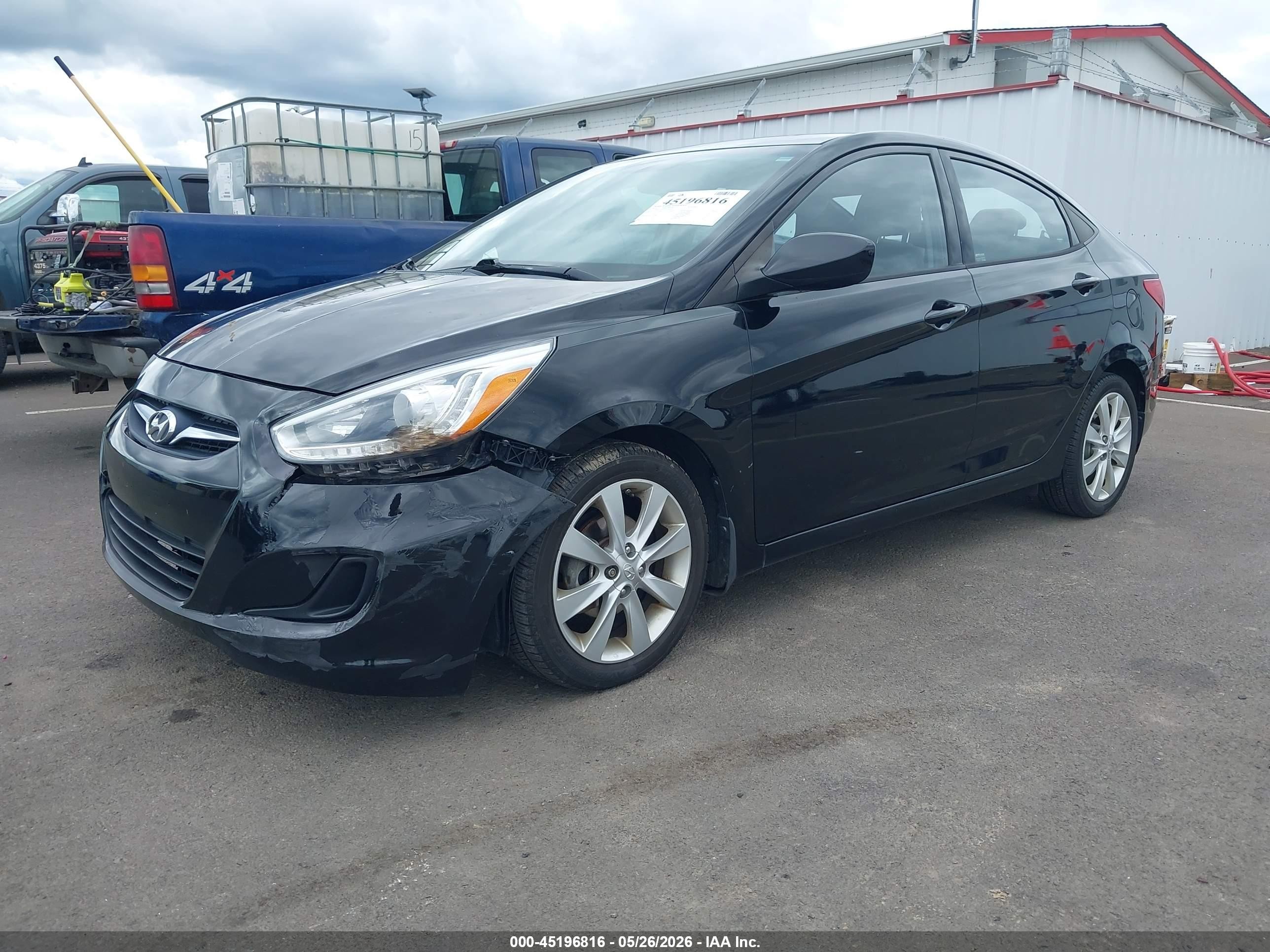 2014 Hyundai Accent Gls Black vin: KMHCU4AE2EU767475