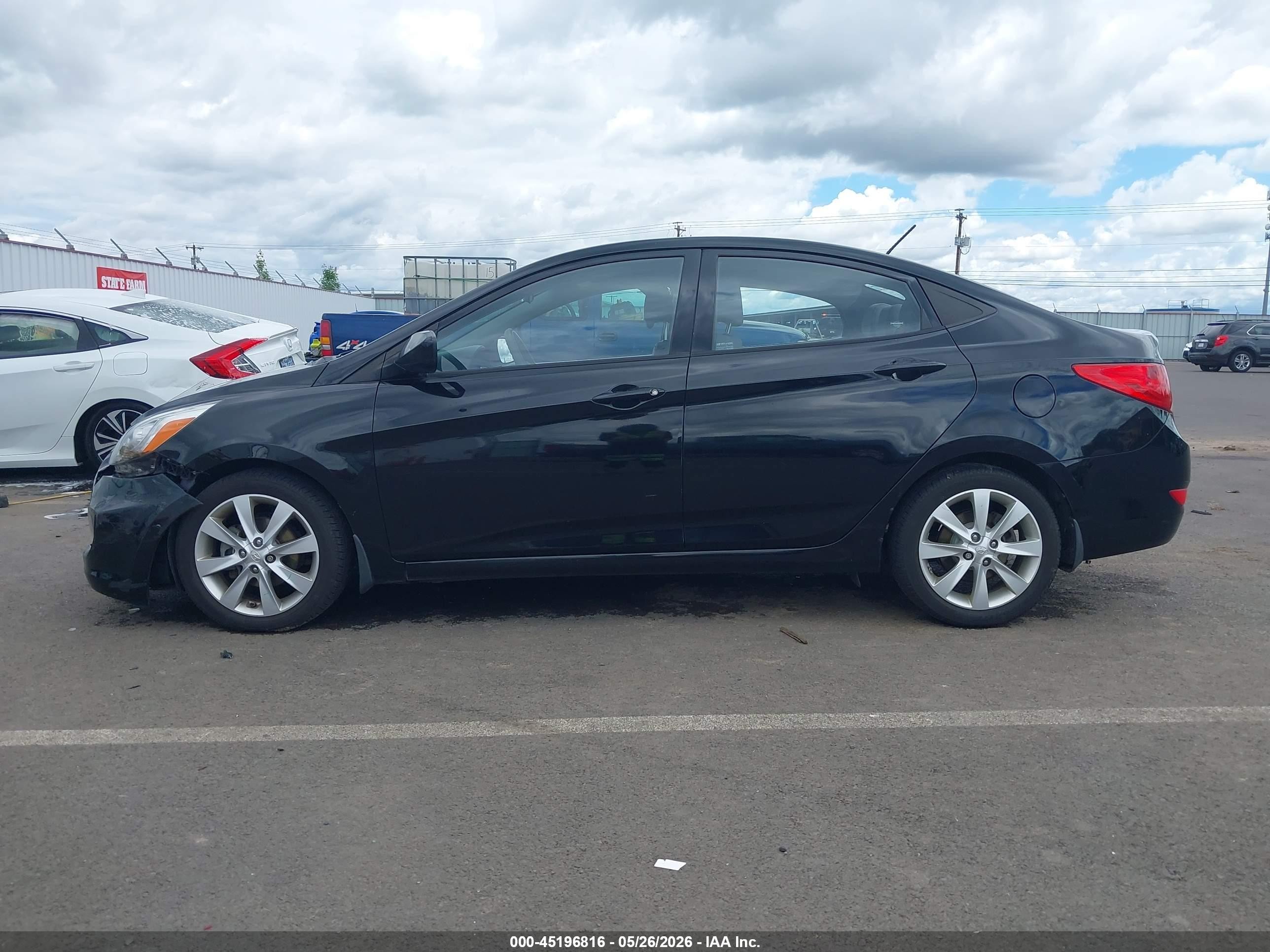 2014 Hyundai Accent Gls Black vin: KMHCU4AE2EU767475