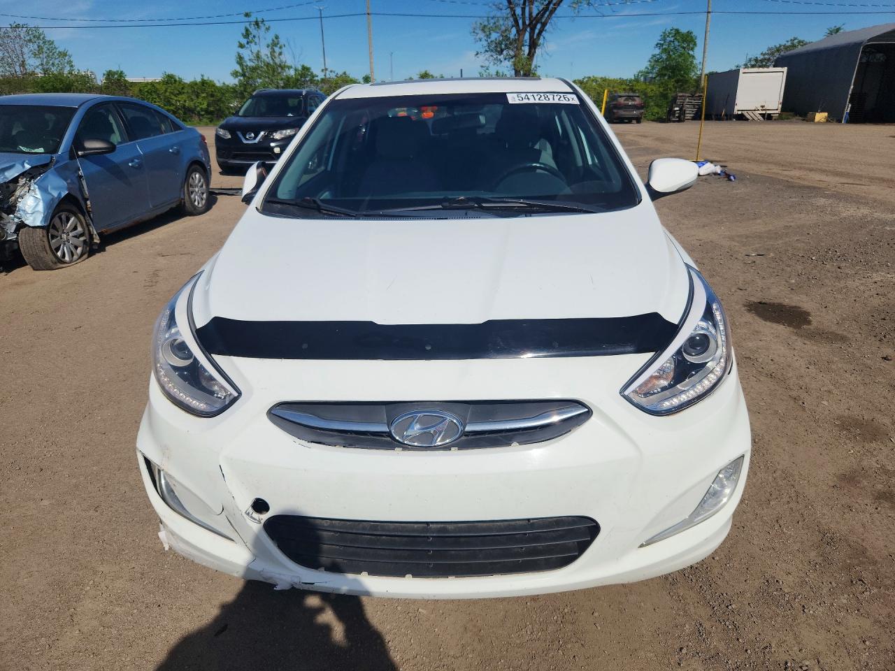 2015 Hyundai Accent Gls White vin: KMHCU4AE2FU894731