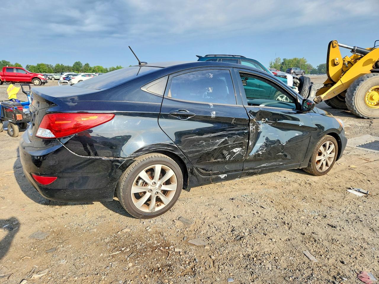 2012 Hyundai Accent Gls Black vin: KMHCU4AE3CU213133