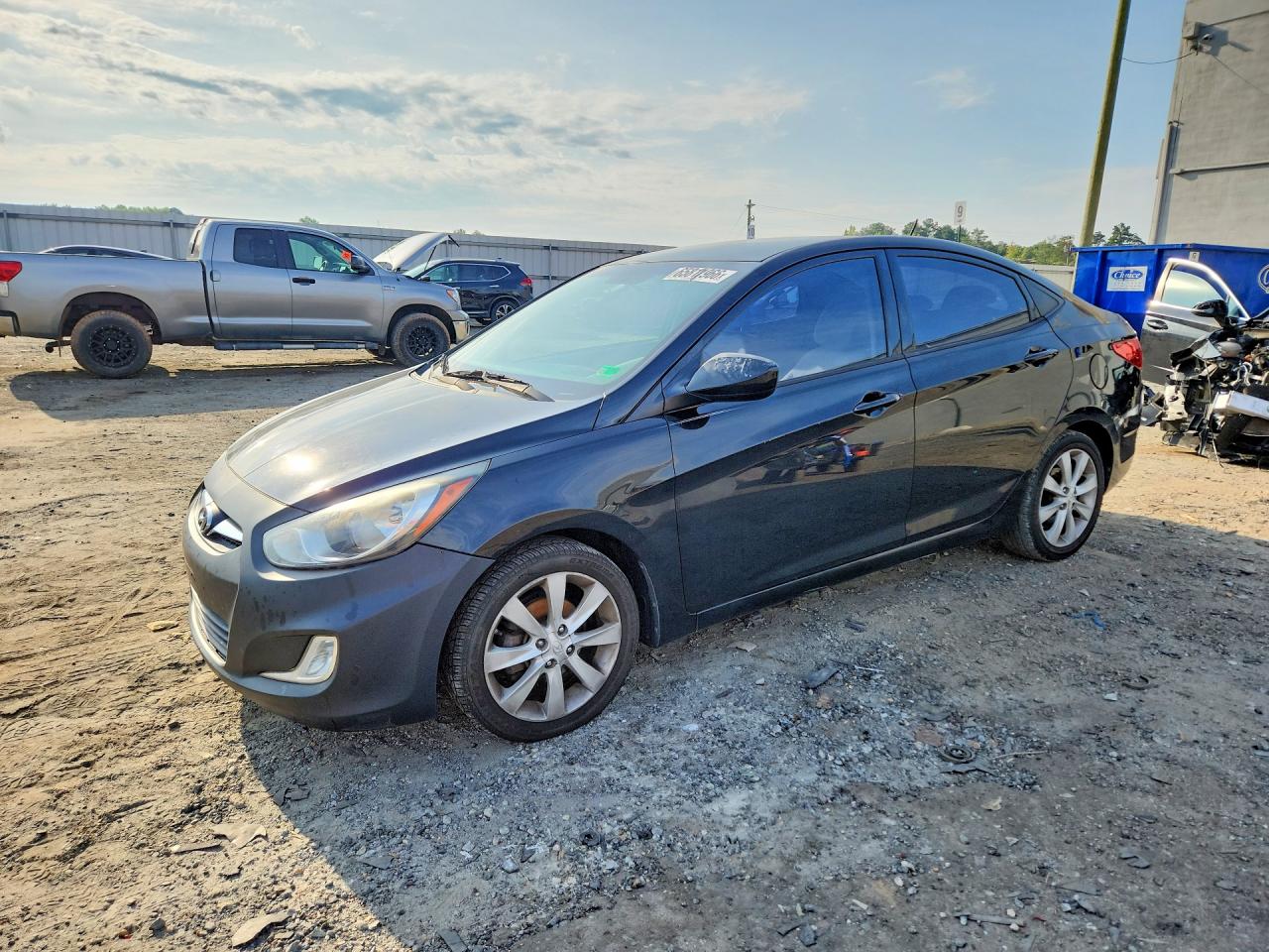 2012 Hyundai Accent Gls Black vin: KMHCU4AE3CU213133