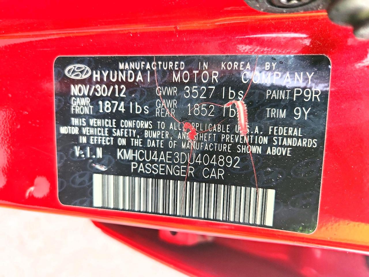 2013 Hyundai Accent Gls Red vin: KMHCU4AE3DU404892
