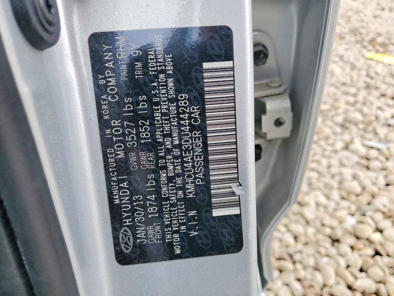 2013 Hyundai Accent Gls Silver vin: KMHCU4AE3DU444289