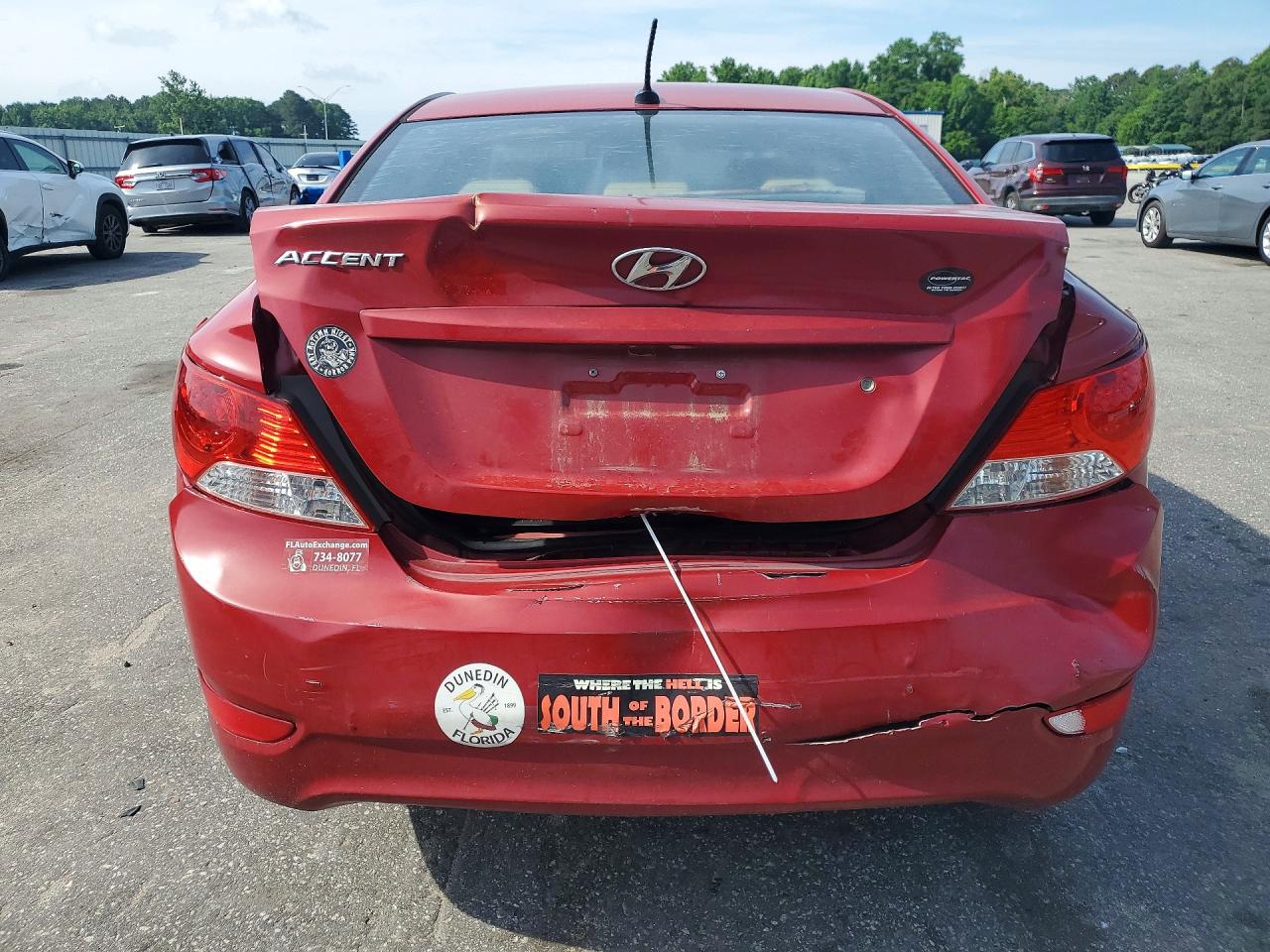 2014 Hyundai Accent Gls Red vin: KMHCU4AE3EU620324