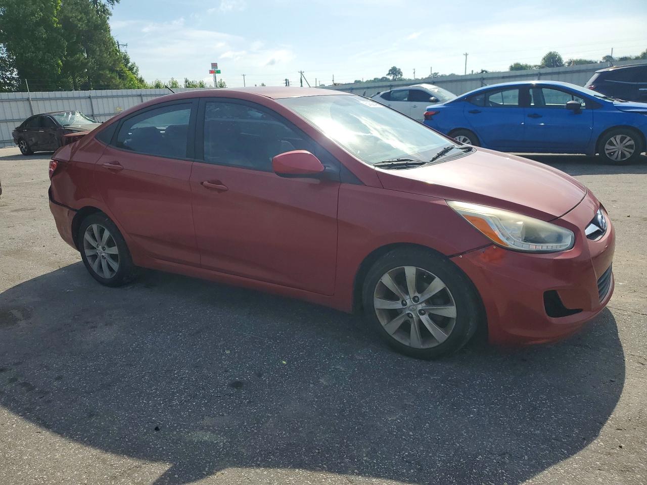 2014 Hyundai Accent Gls Red vin: KMHCU4AE3EU620324