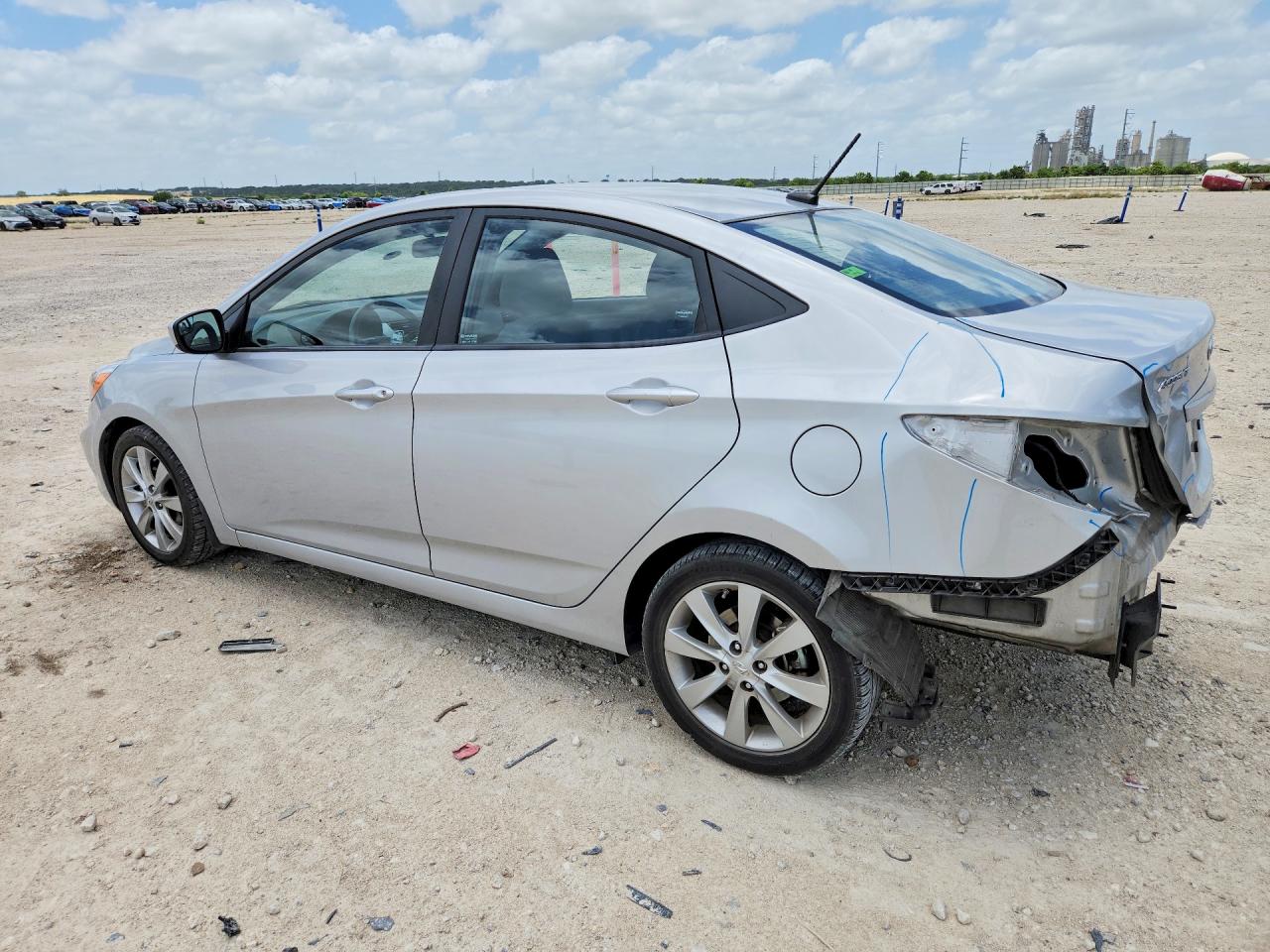 2014 Hyundai Accent Gls Silver vin: KMHCU4AE3EU676750