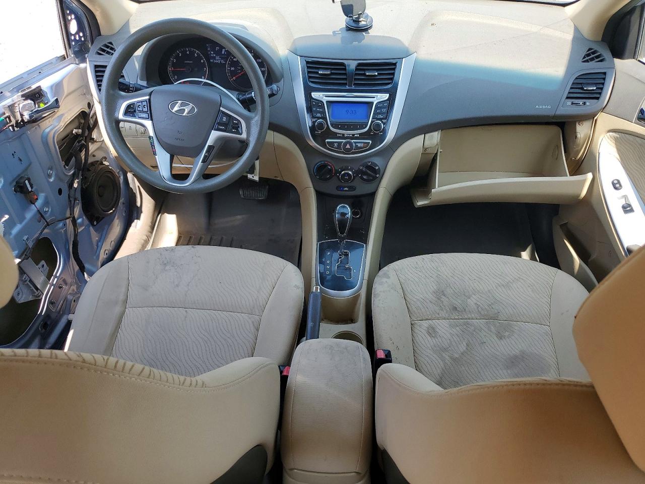 2012 Hyundai Accent Gls Blue vin: KMHCU4AE4CU048080