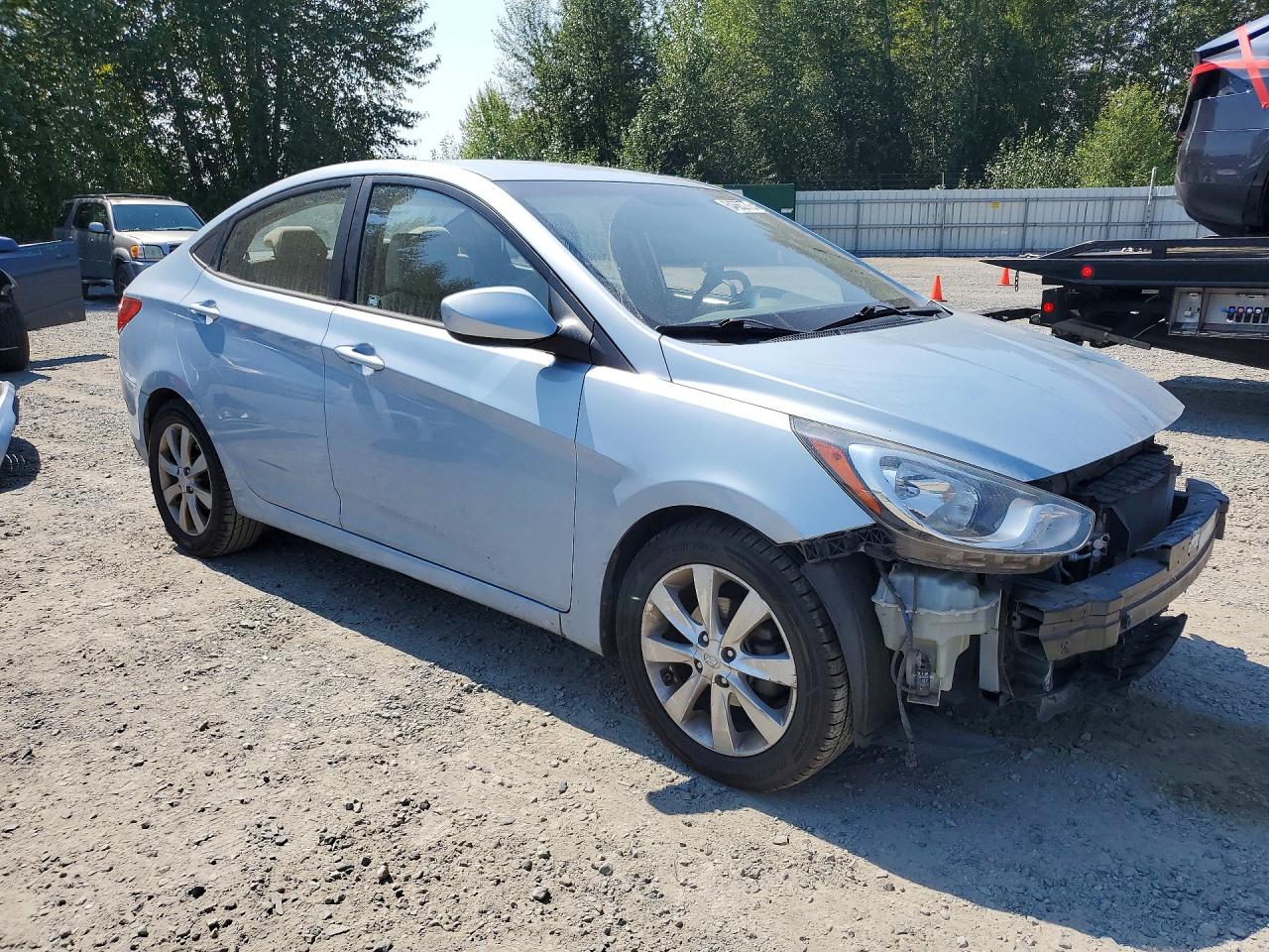 2012 Hyundai Accent Gls Blue vin: KMHCU4AE4CU048080