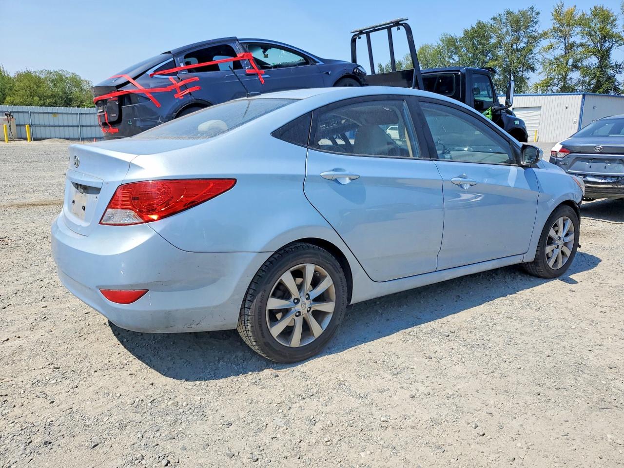 2012 Hyundai Accent Gls Blue vin: KMHCU4AE4CU048080