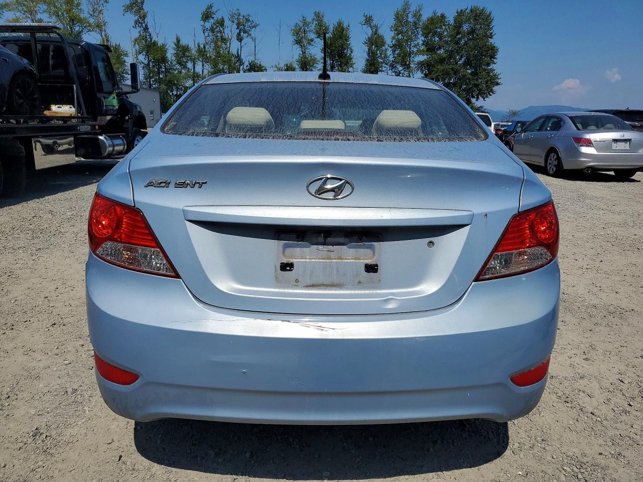 2012 Hyundai Accent Gls Blue vin: KMHCU4AE4CU048080