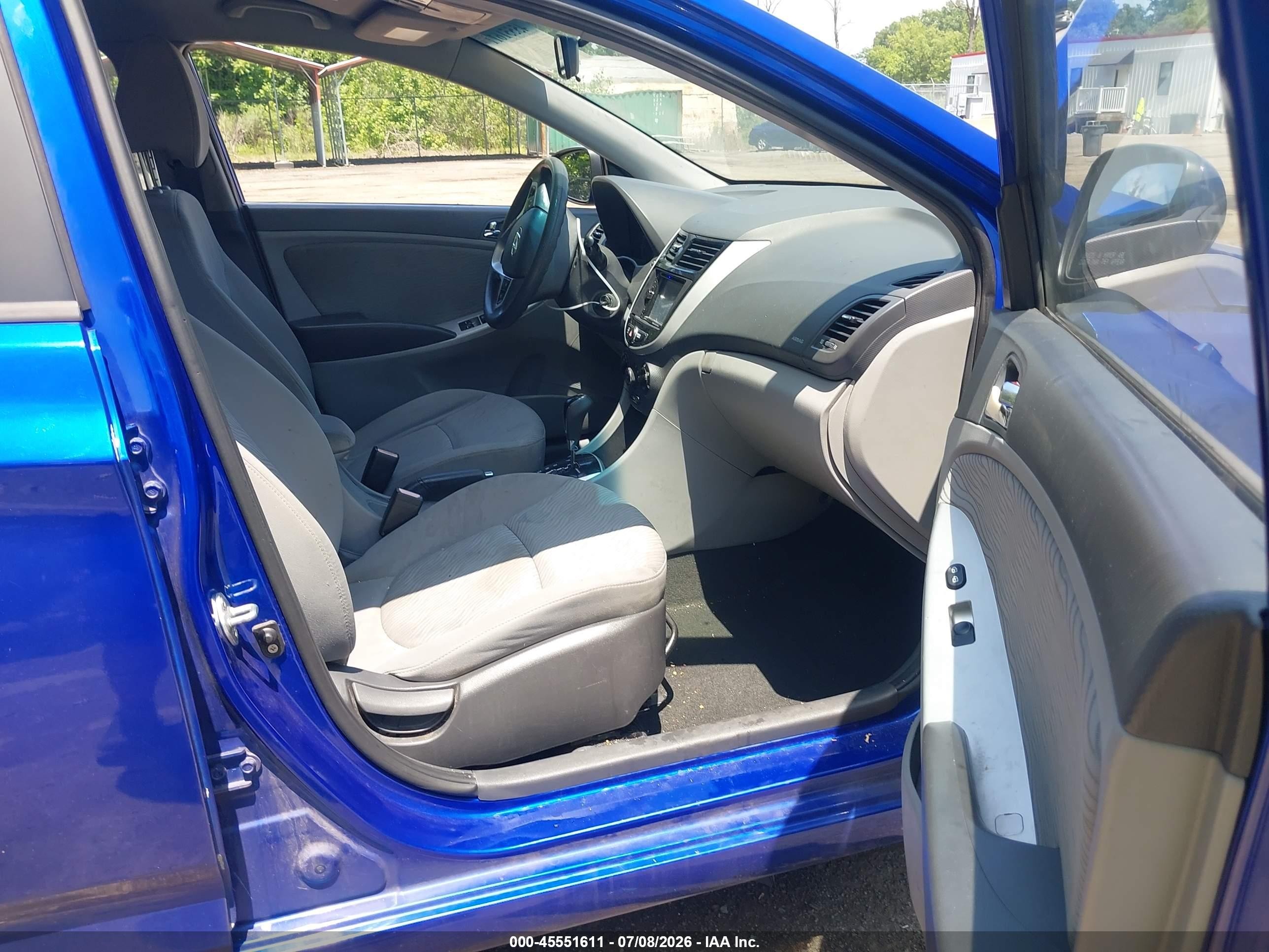 2012 Hyundai Accent Gls Синий vin: KMHCU4AE4CU117625