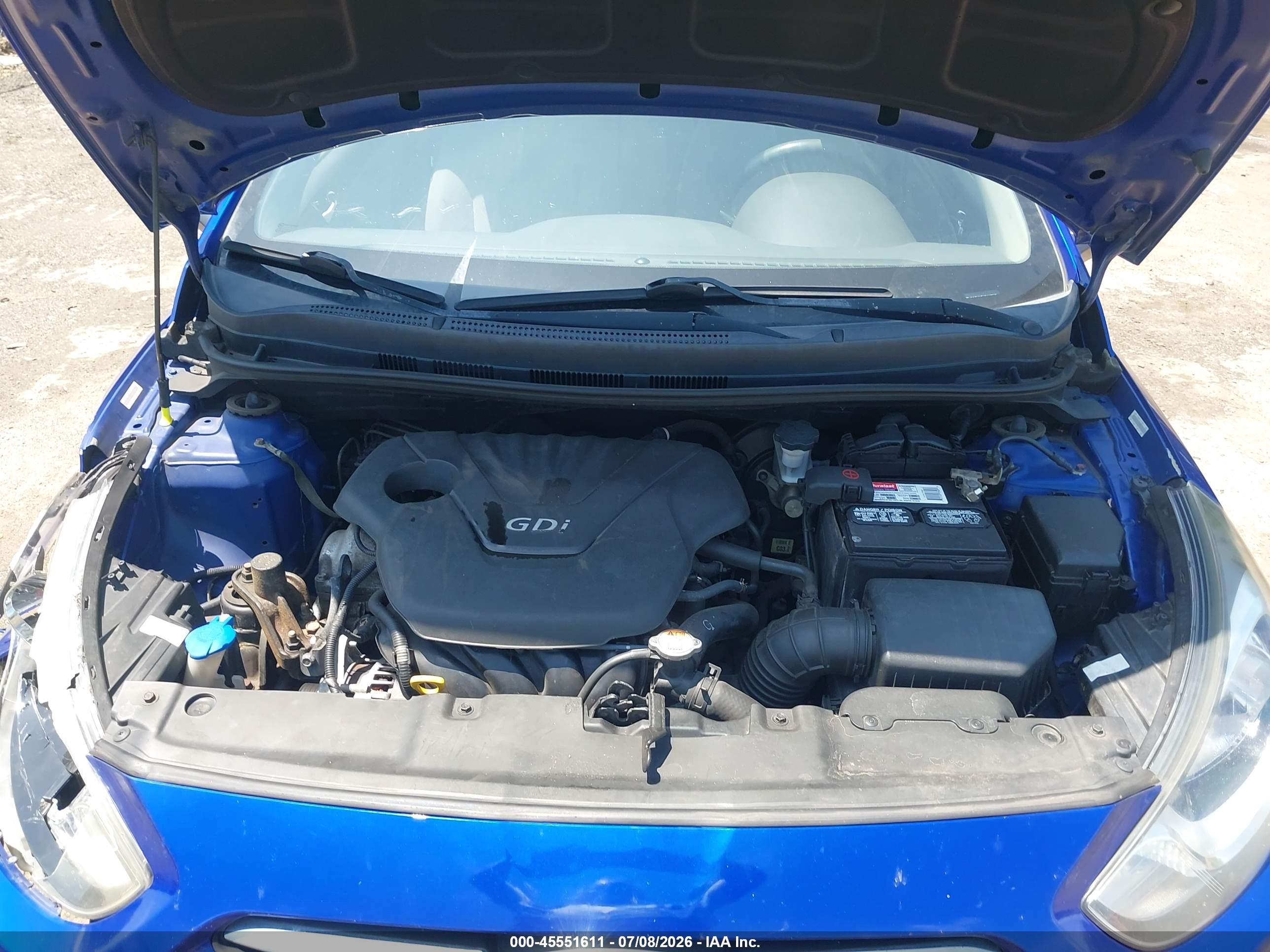 2012 Hyundai Accent Gls Синий vin: KMHCU4AE4CU117625