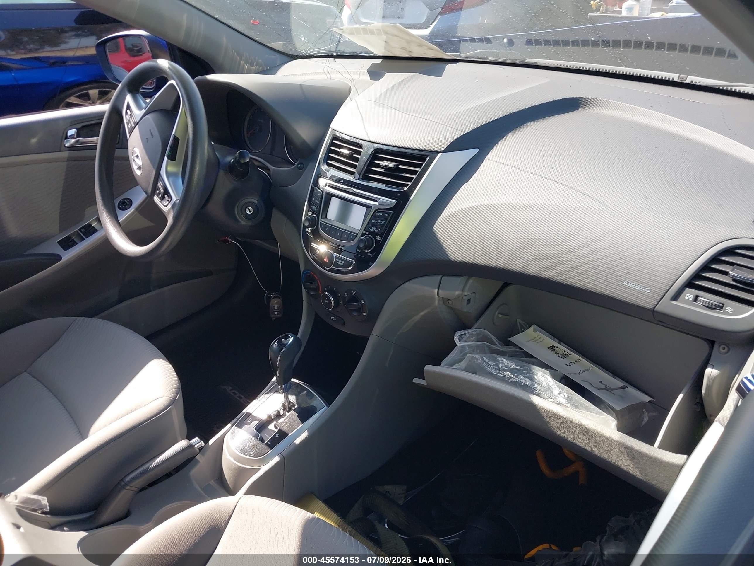 2012 Hyundai Accent Gls Blue vin: KMHCU4AE4CU139043