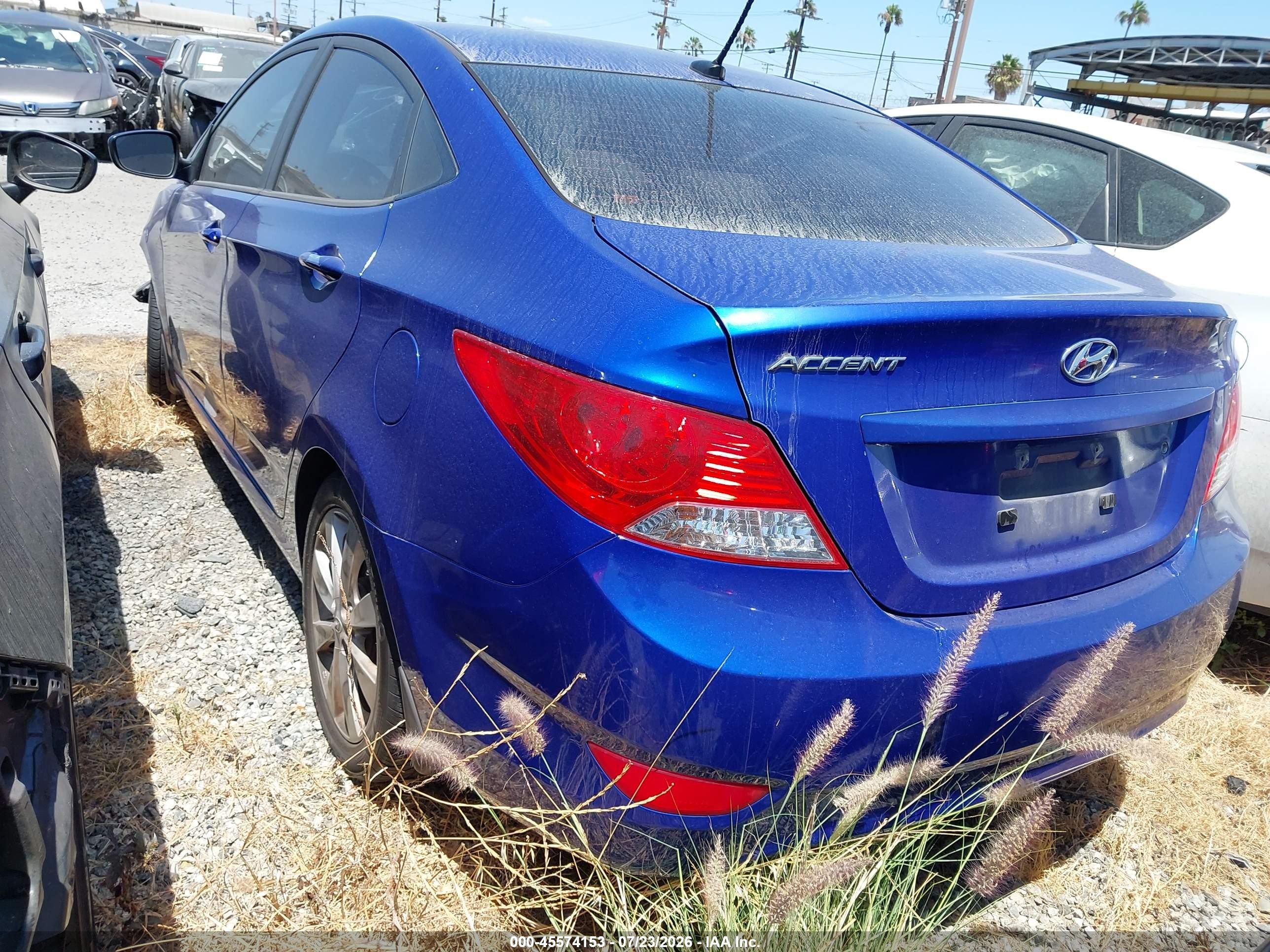 2012 Hyundai Accent Gls Blue vin: KMHCU4AE4CU139043