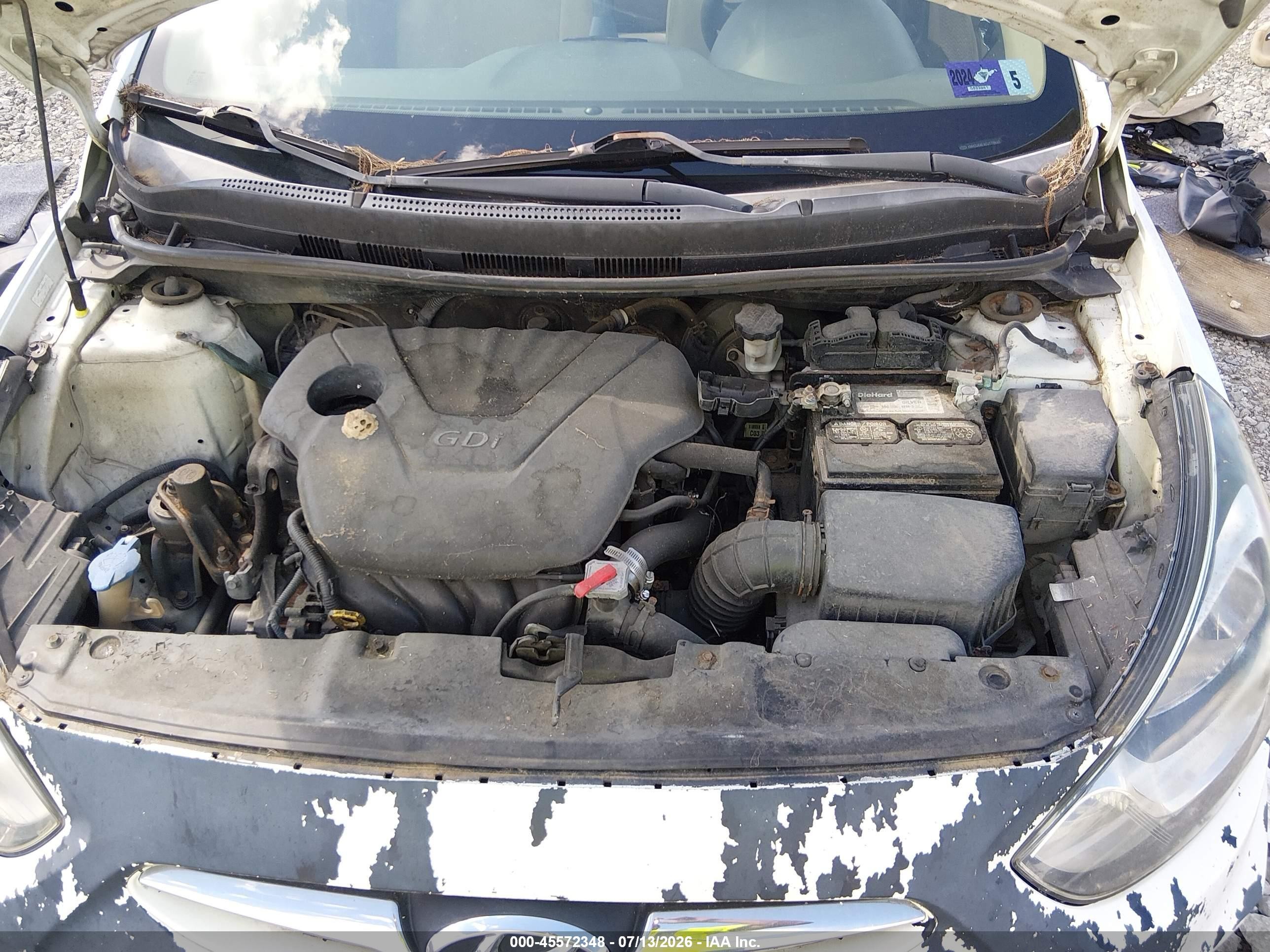 2012 Hyundai Accent Gls Белый vin: KMHCU4AE4CU173645