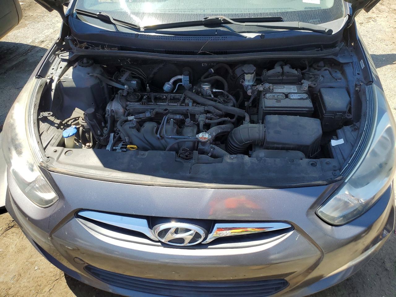 2012 Hyundai Accent Gls Gray vin: KMHCU4AE4CU226151