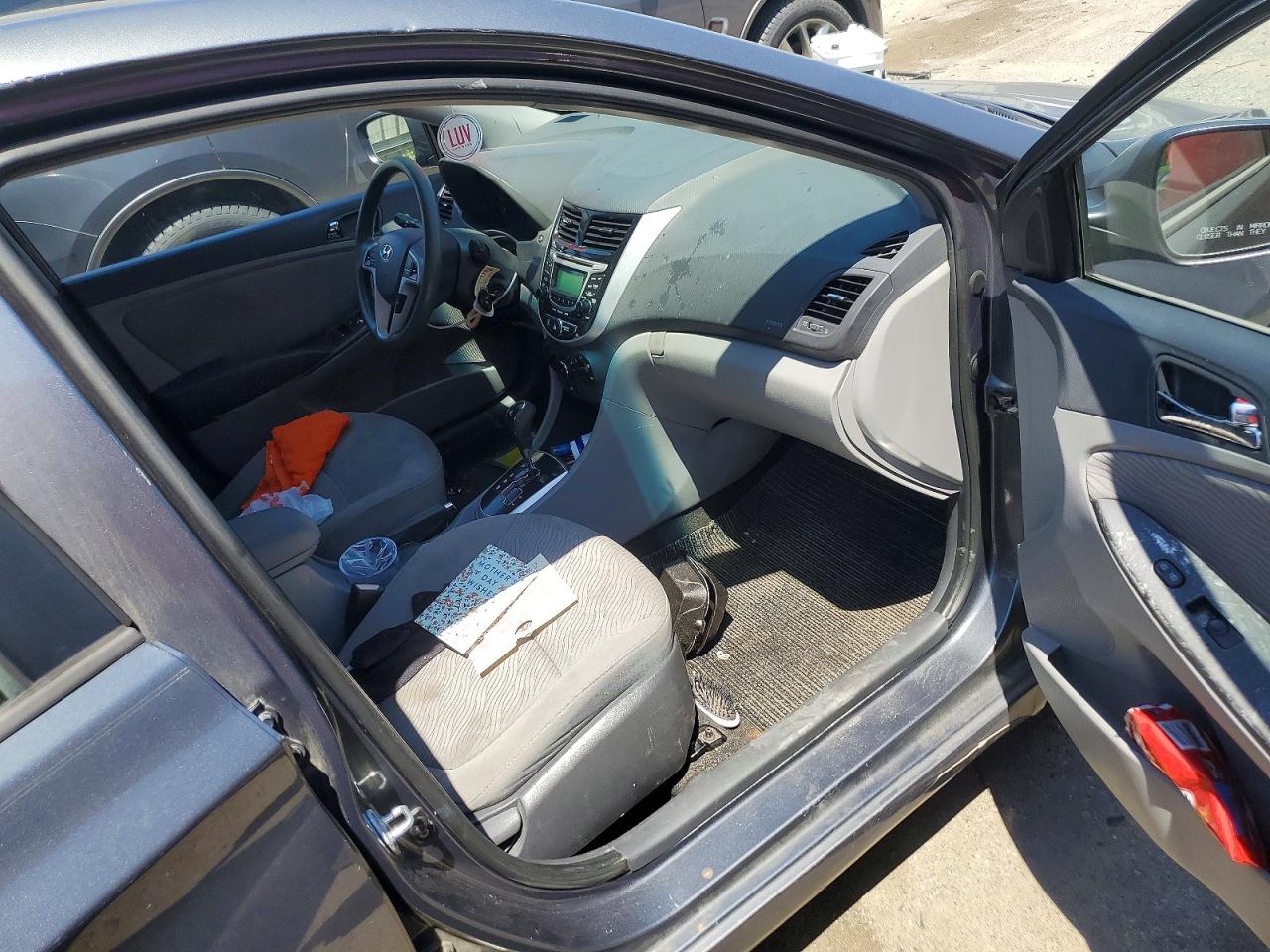 2012 Hyundai Accent Gls Gray vin: KMHCU4AE4CU226151