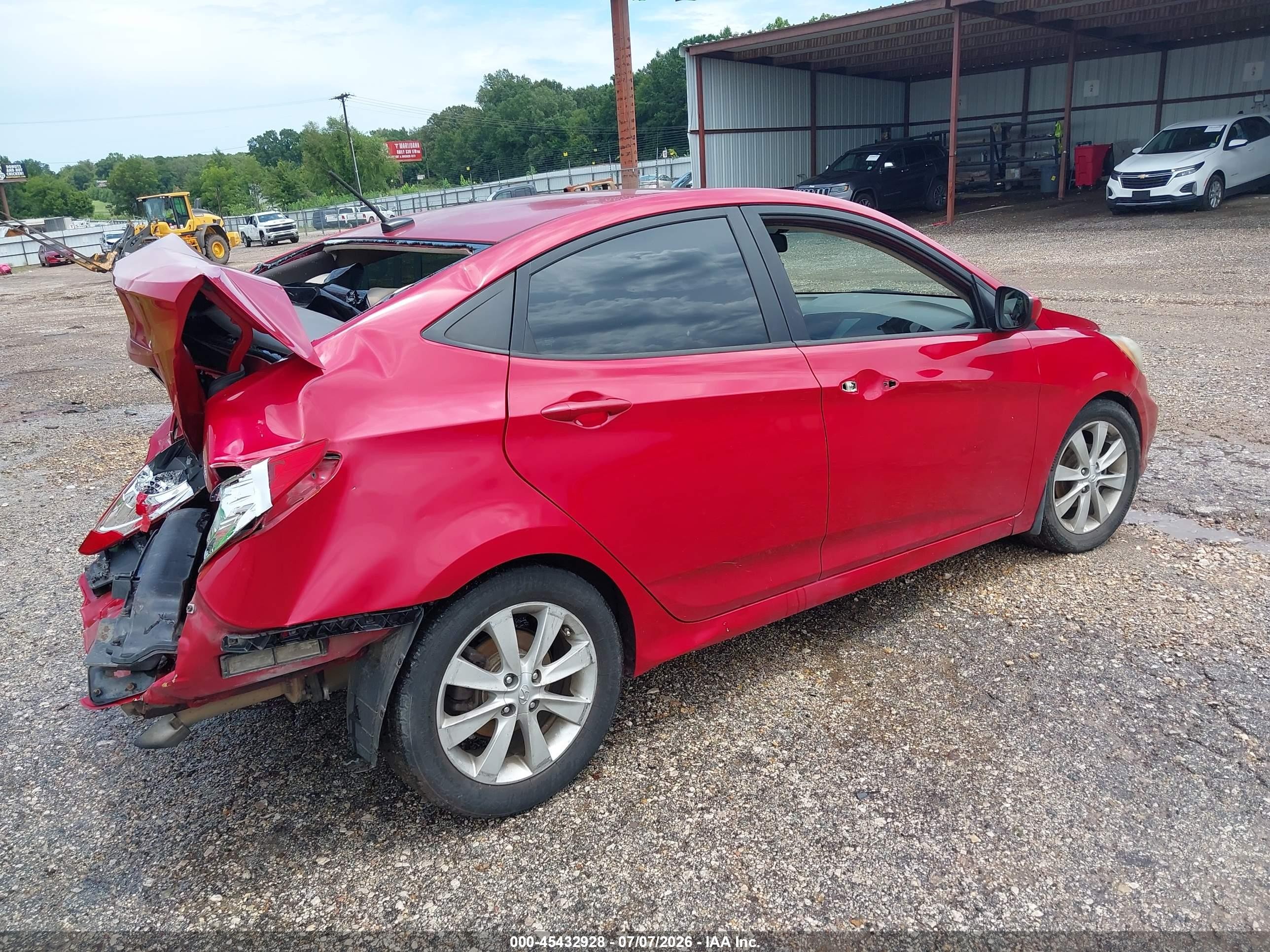 2012 Hyundai Accent Gls Red vin: KMHCU4AE4CU263670