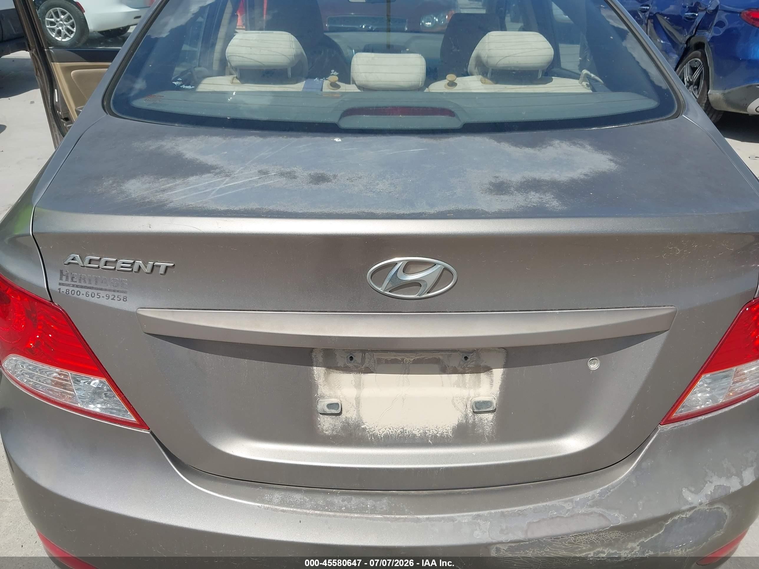 2013 Hyundai Accent Gls Dark Brown vin: KMHCU4AE4DU313310