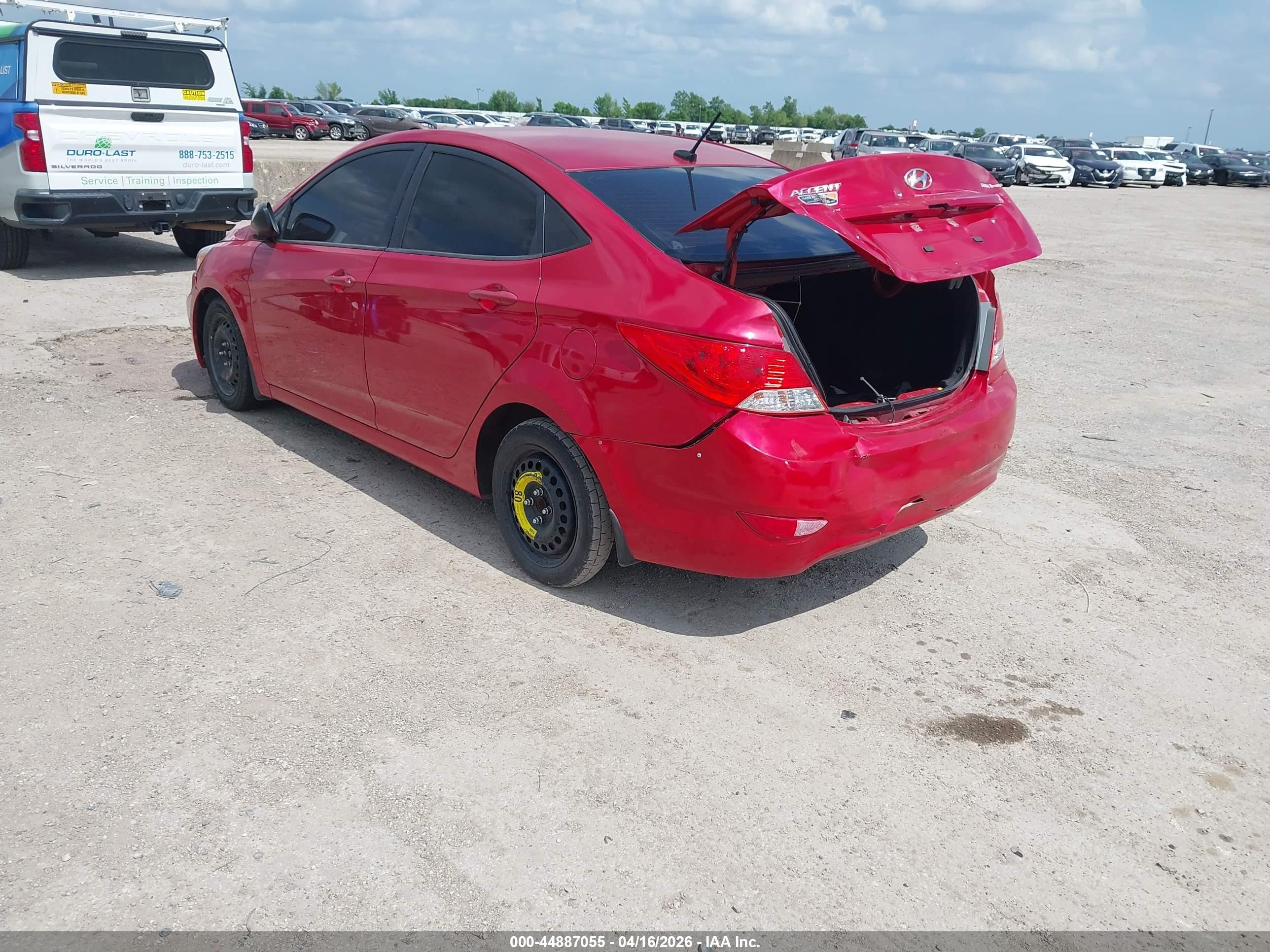 2014 Hyundai Accent Gls Красный vin: KMHCU4AE4EU624608