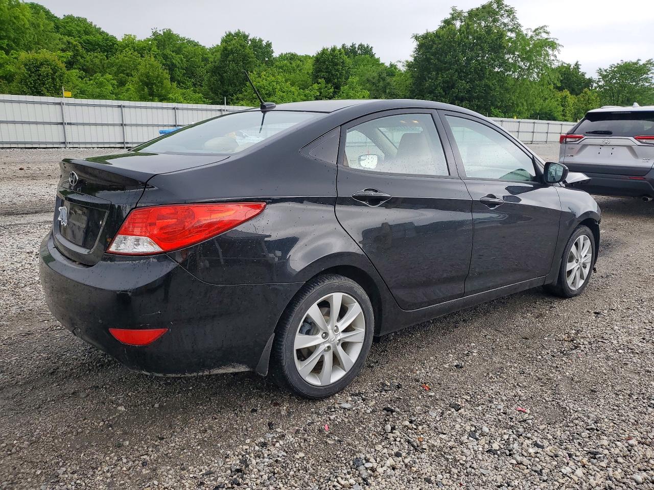 2014 Hyundai Accent Gls Black vin: KMHCU4AE4EU677812