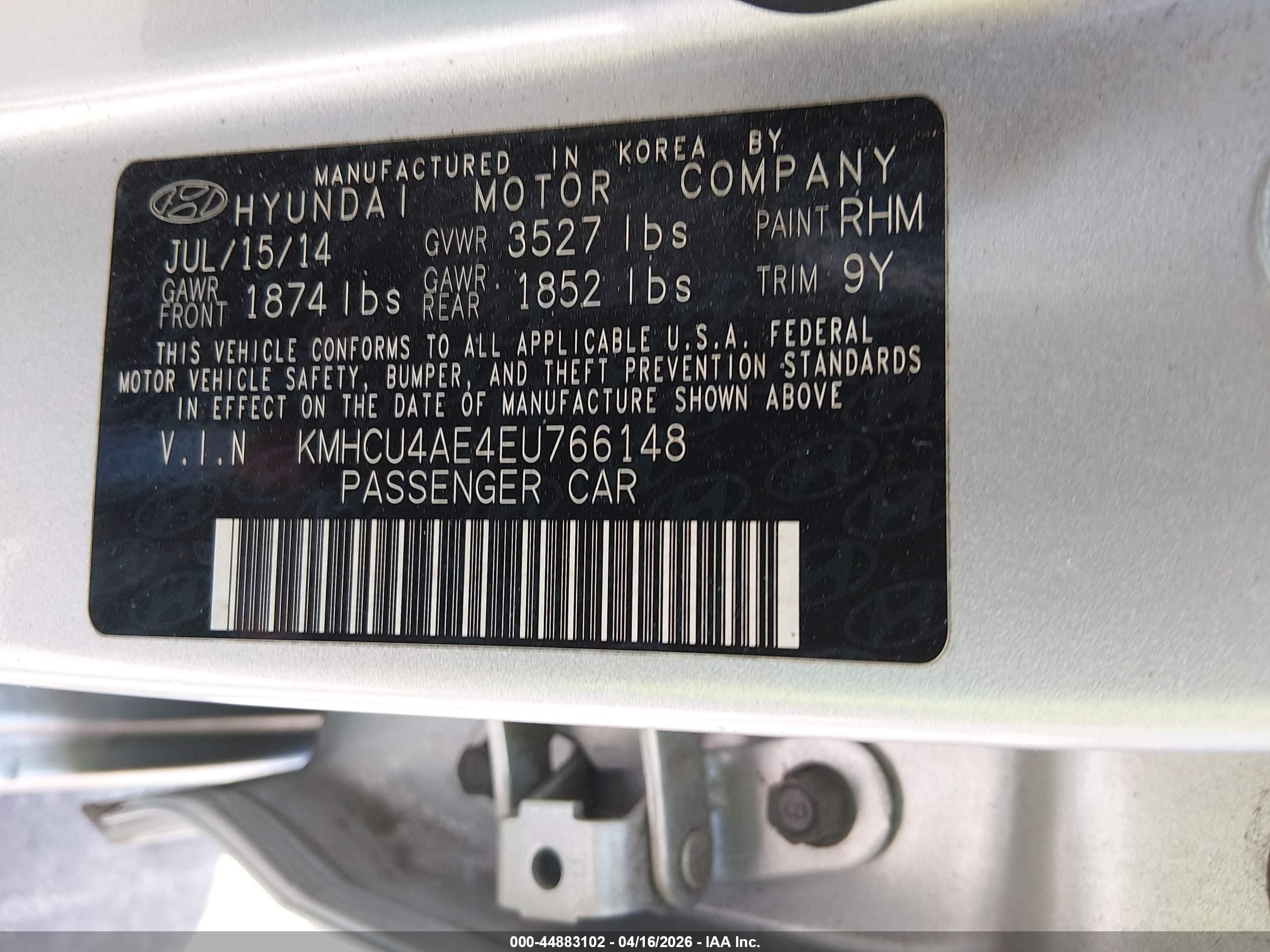 2014 Hyundai Accent Gls Silver vin: KMHCU4AE4EU766148